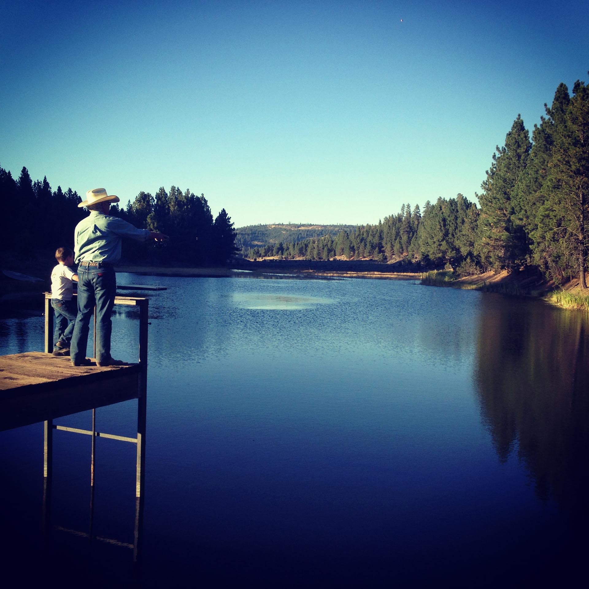 Fishing from pier oregon aspen ridge ranch
