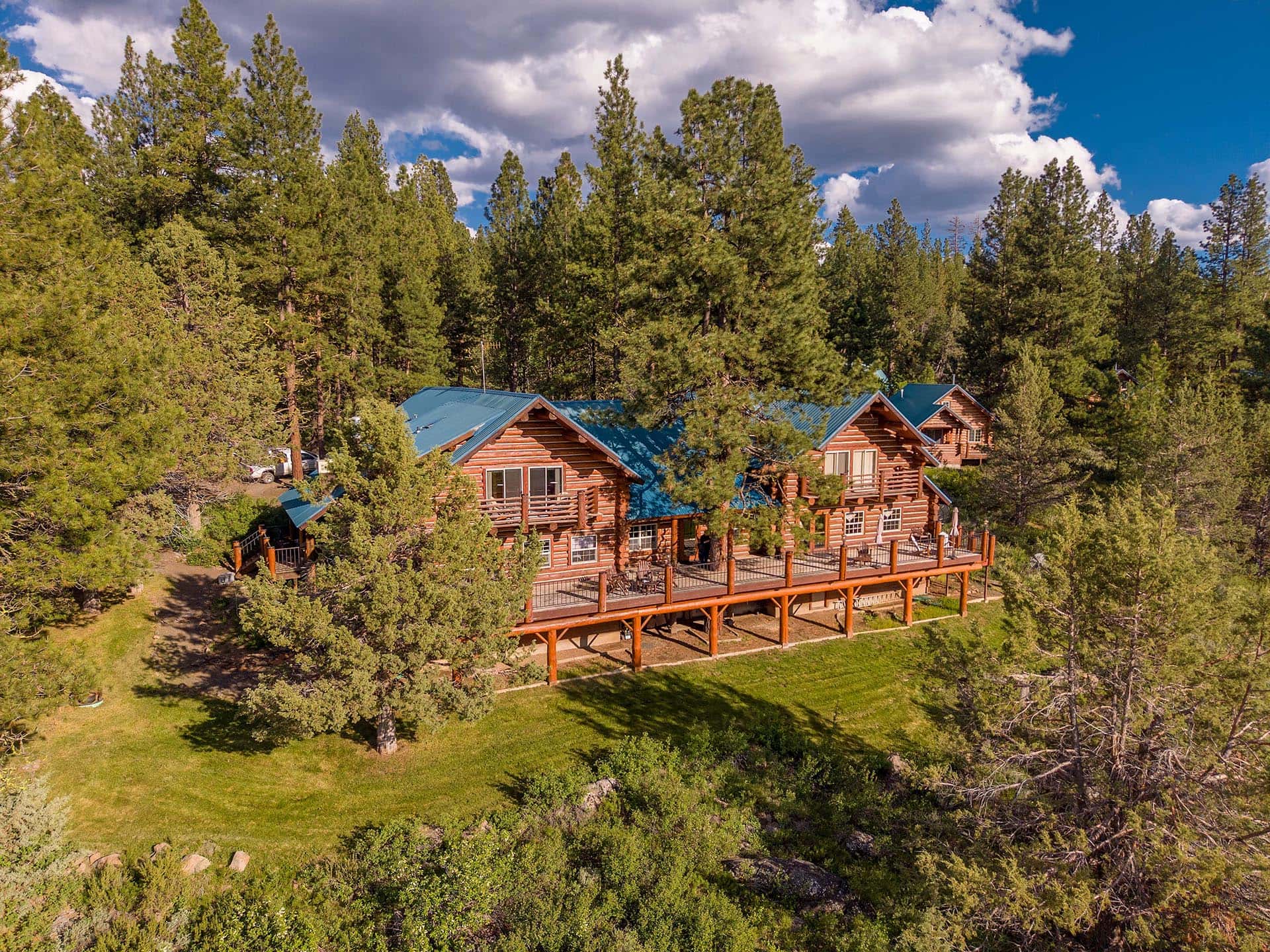 aerial back porch oregon aspen ridge ranch