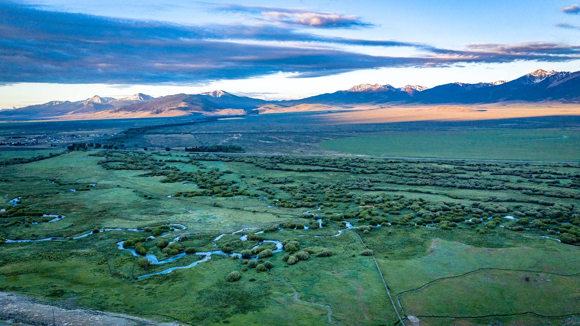 Idaho ranch with pivot irrigation Leadore Angus Ranch