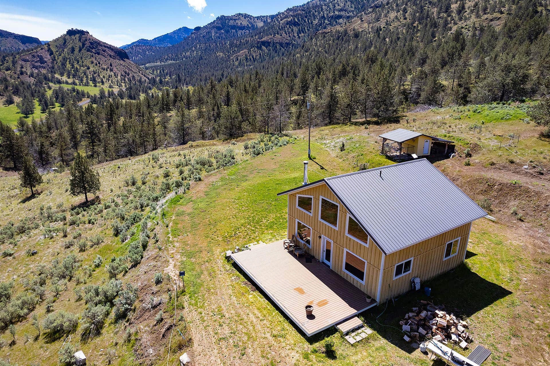 aerial house and view oregon the farm at campbell crossing