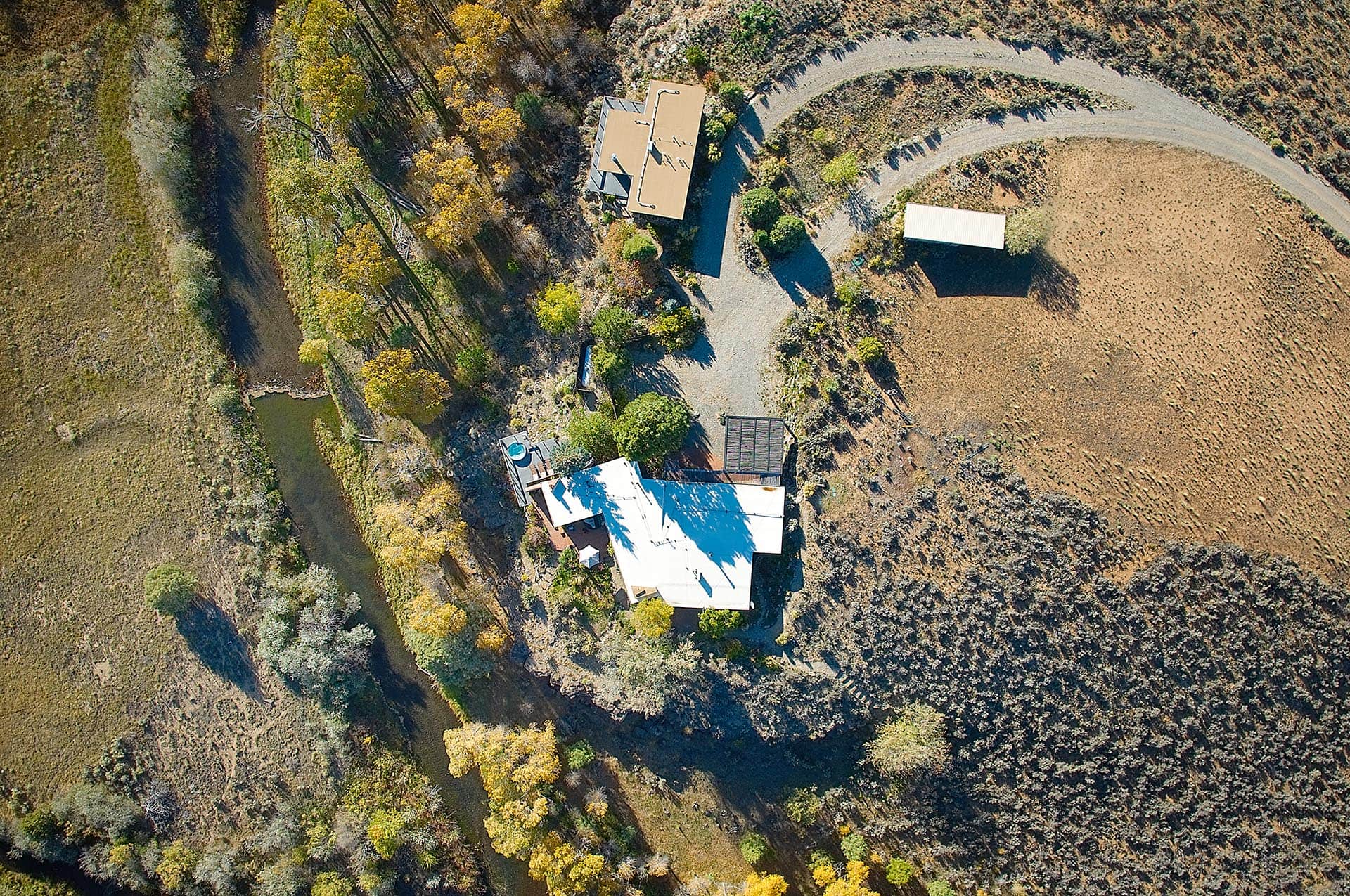 aerial view new mexico dos rios
