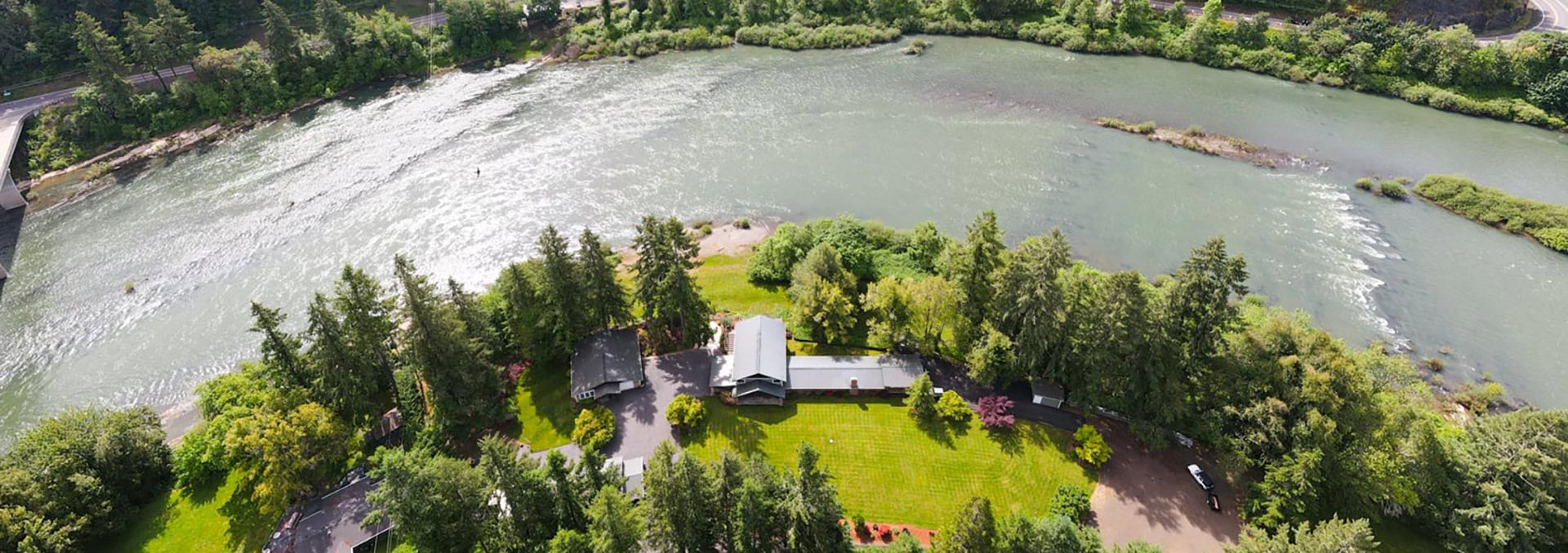 aerial waterfront estate for sale oregon