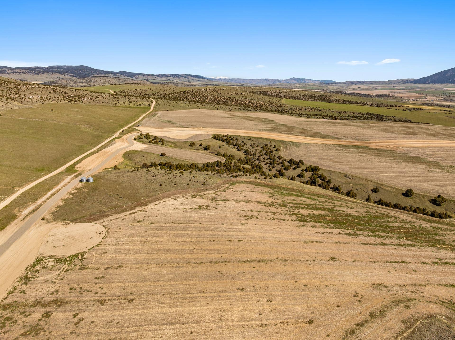 farm land with storage bins montana skinner road sanctuary at sxs ranch