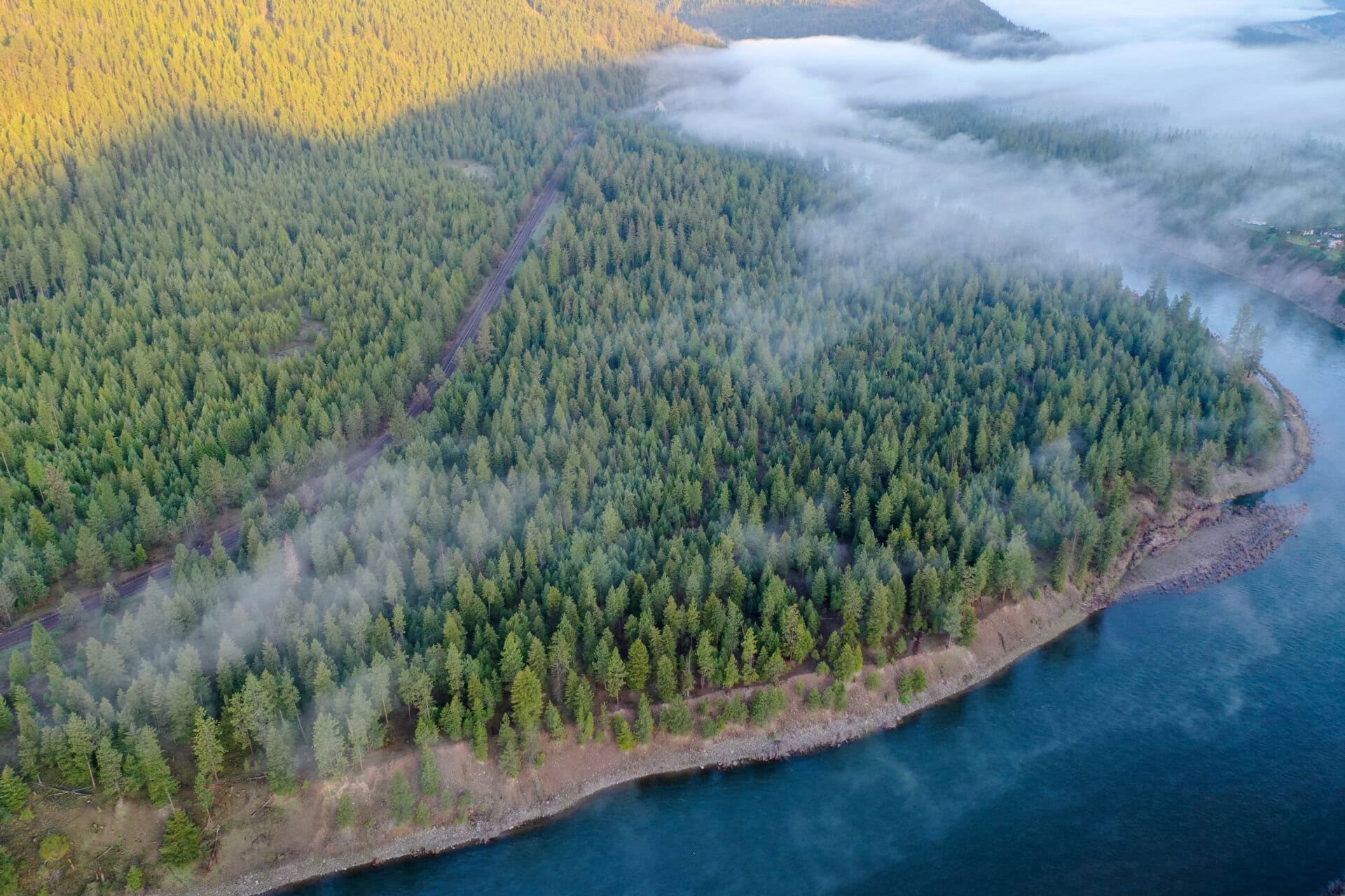 forested river frontage montana clark fork river sporting ranch