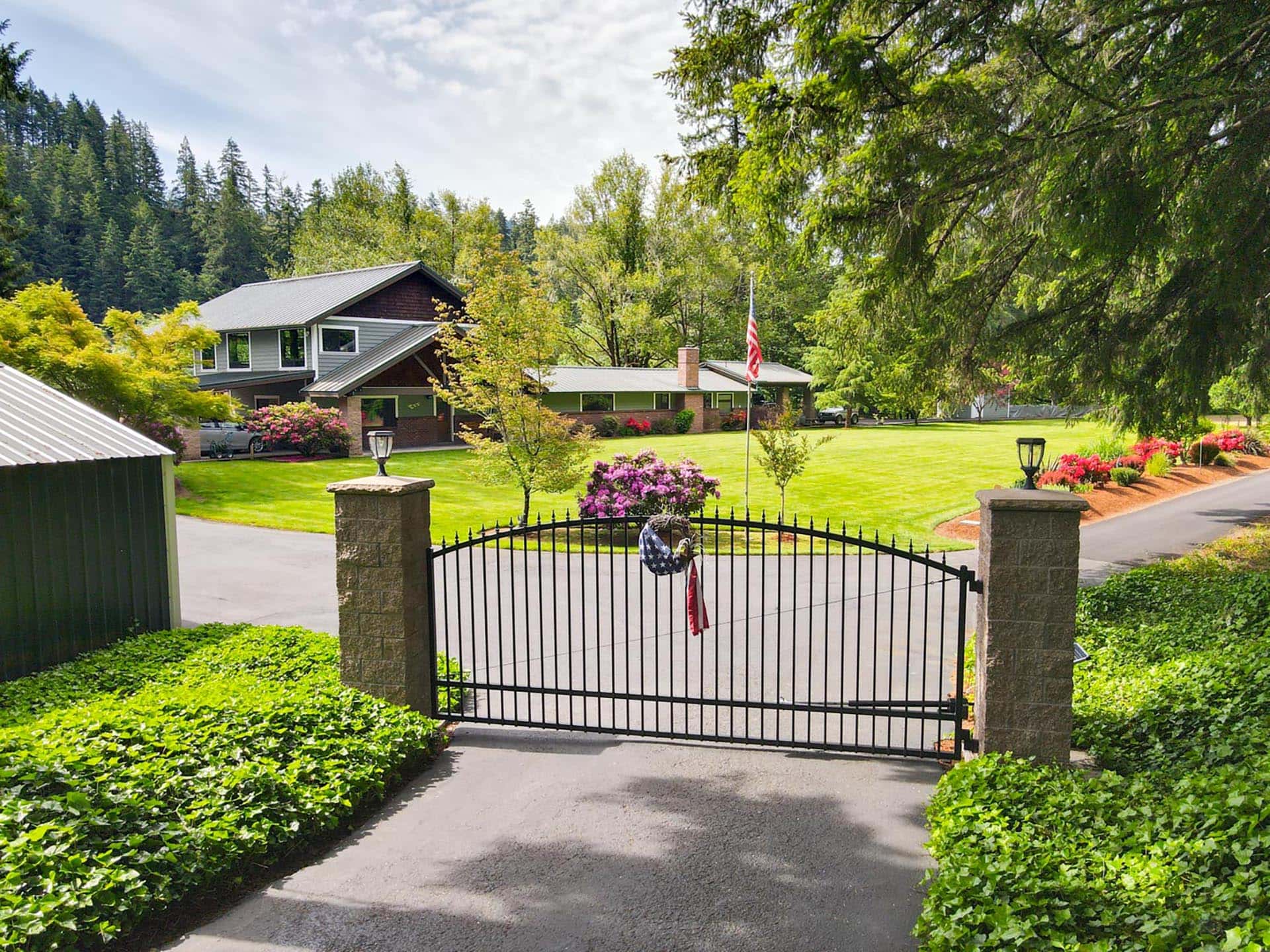 gated riverfront home oregon umpqua river retreat at cougar creek
