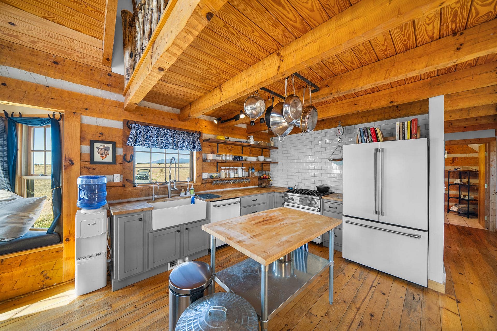 home with rustic kitchen colorado mchenry ranch