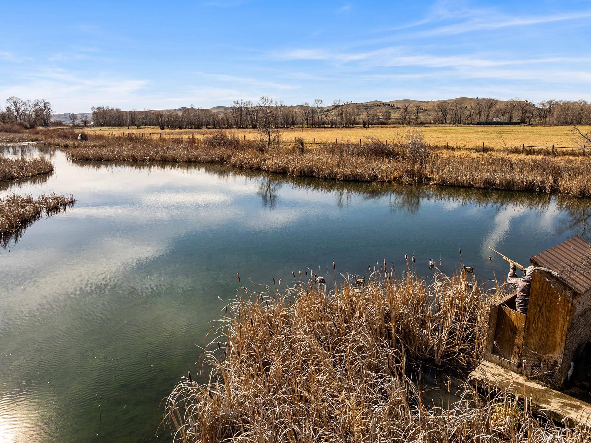 hunting land with duck pond montana mallard springs ranch