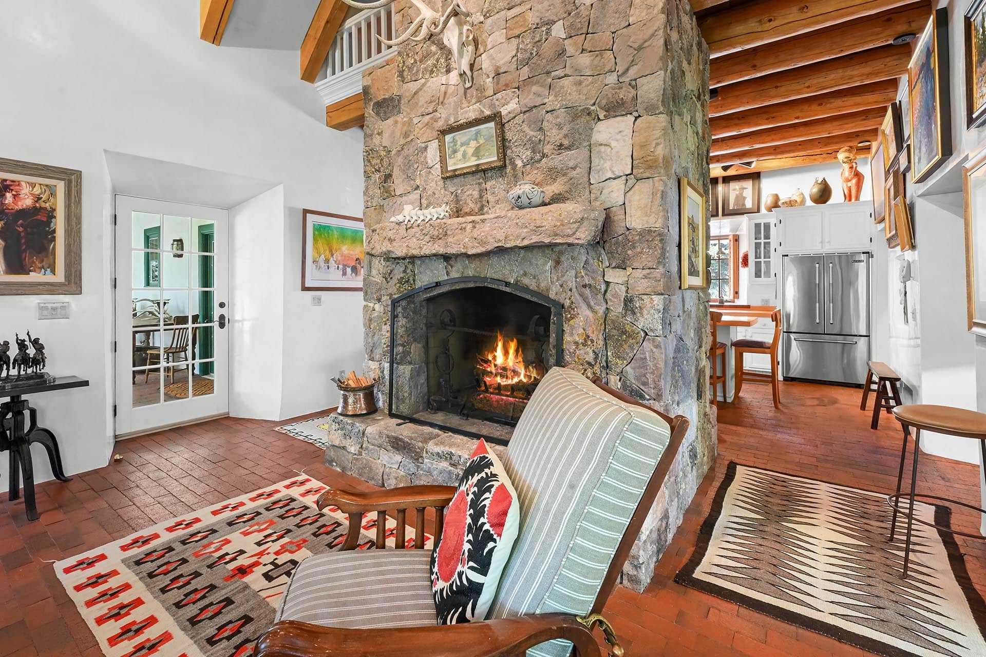 land with homes for sale with stone fireplace living room old canones creek ranch