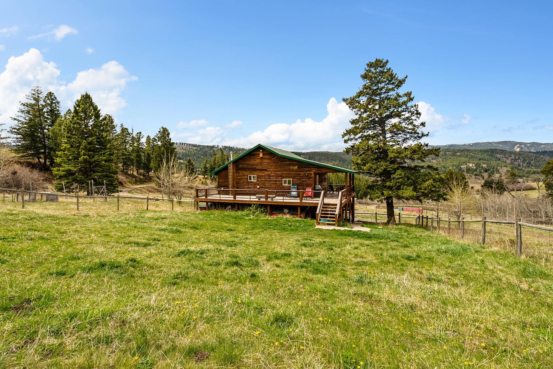 log cabin home property montana harrison hollow
