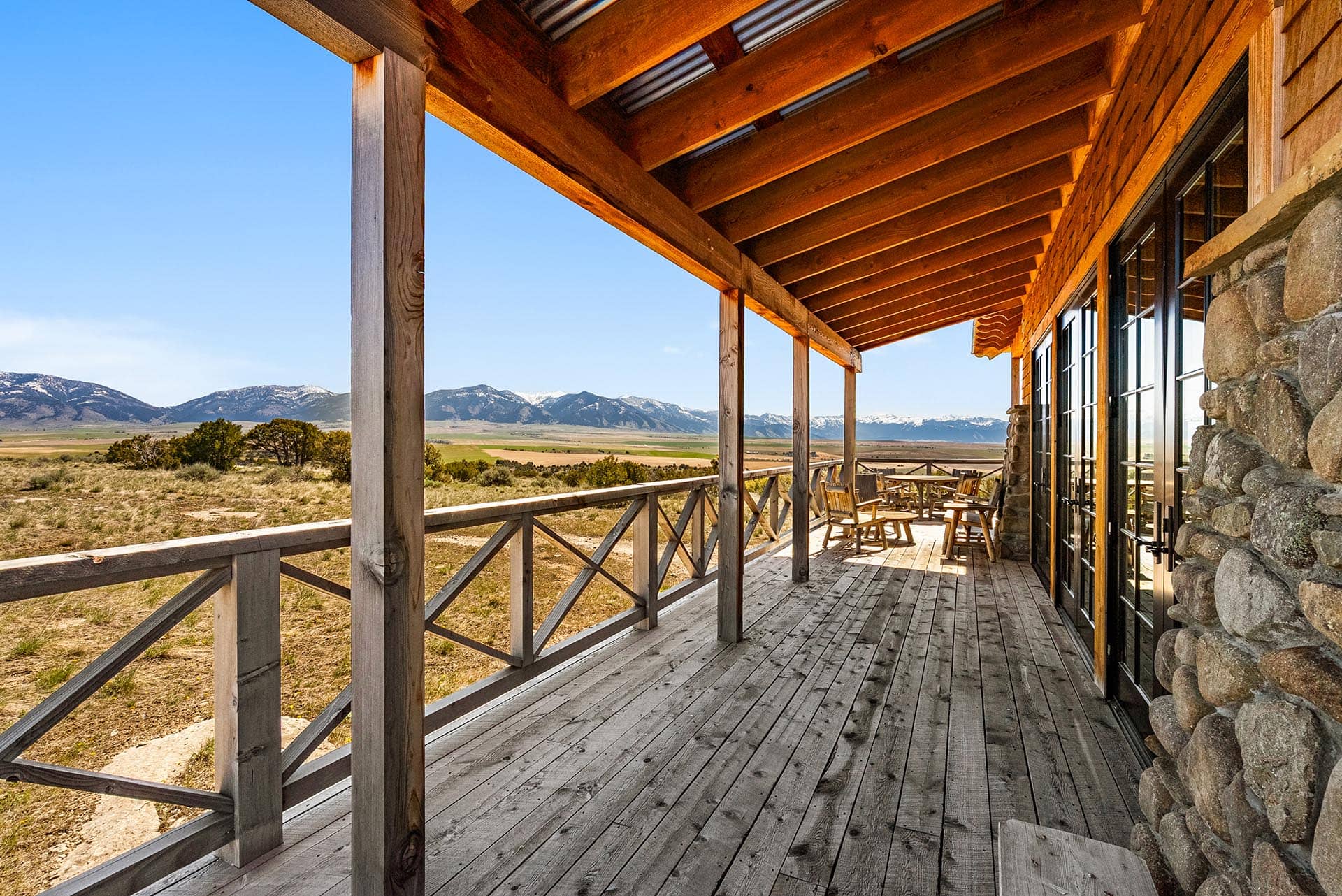 off grid cabin views deck montana dry creek wilderness at sxs ranch