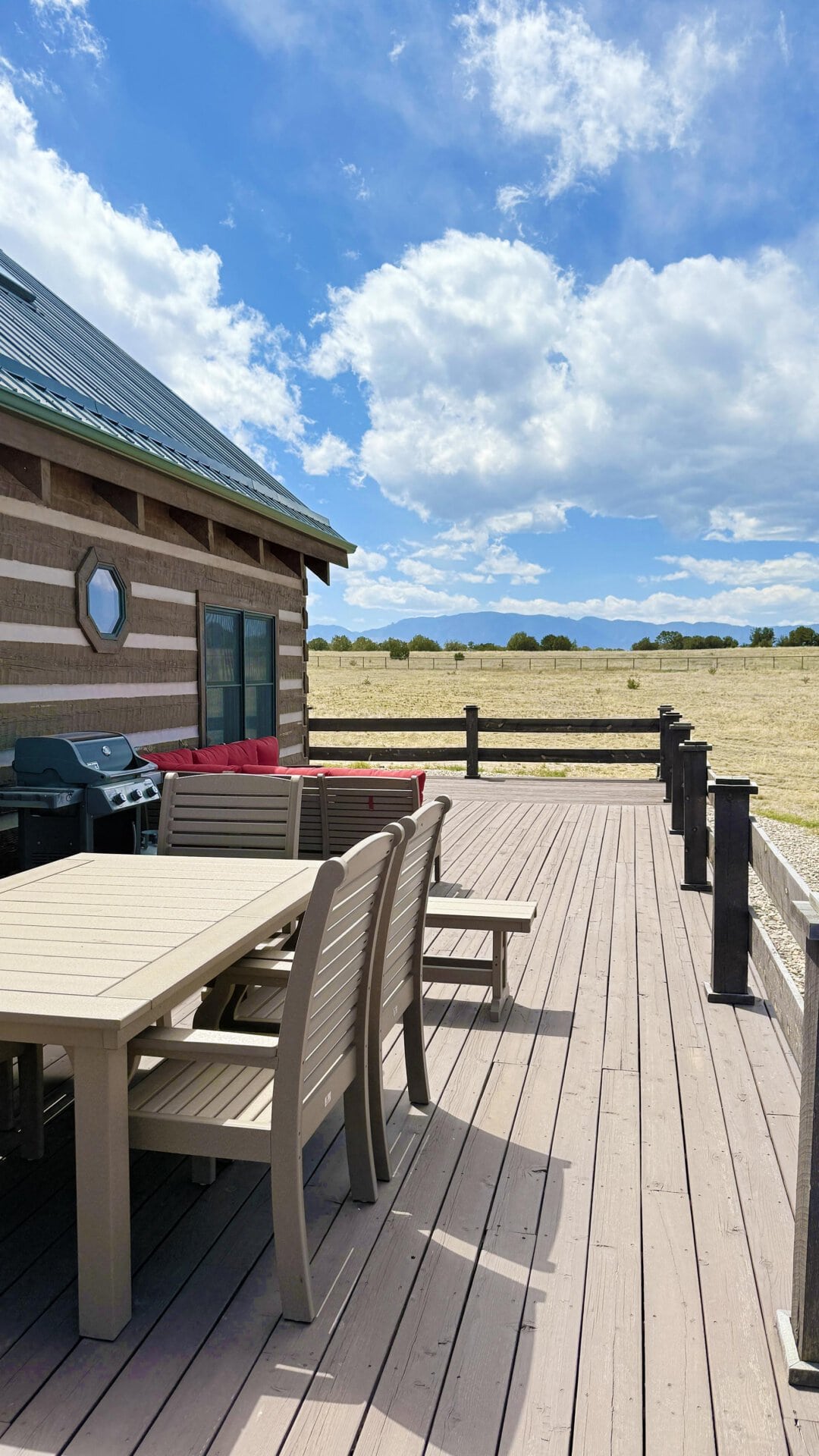 outdoor deck with mountain views view 40 colorado mchenry ranch