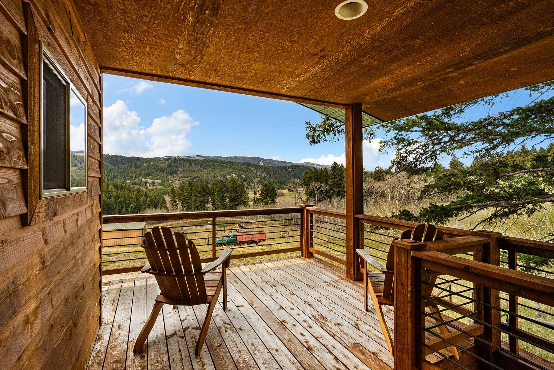 outdoor deck with scenic views montana harrison hollow