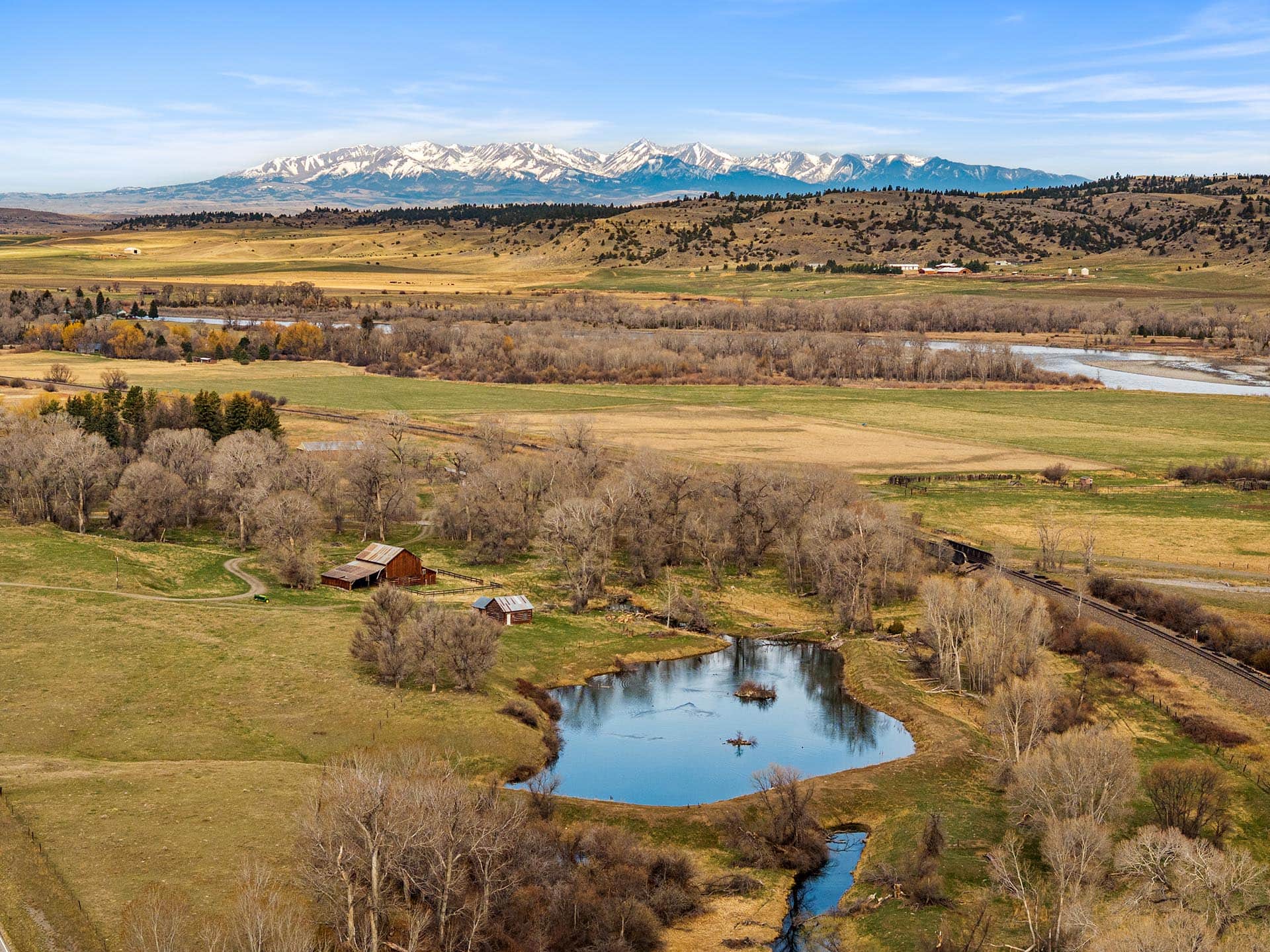 property with mountain views pond and barn montana mallard springs ranch