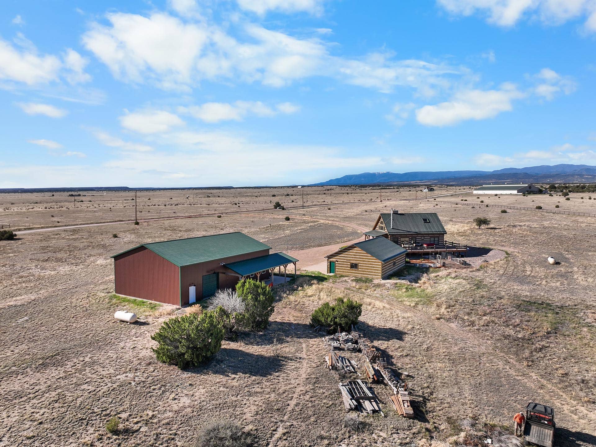 ranch with large metal building and home colorado mchenry ranch