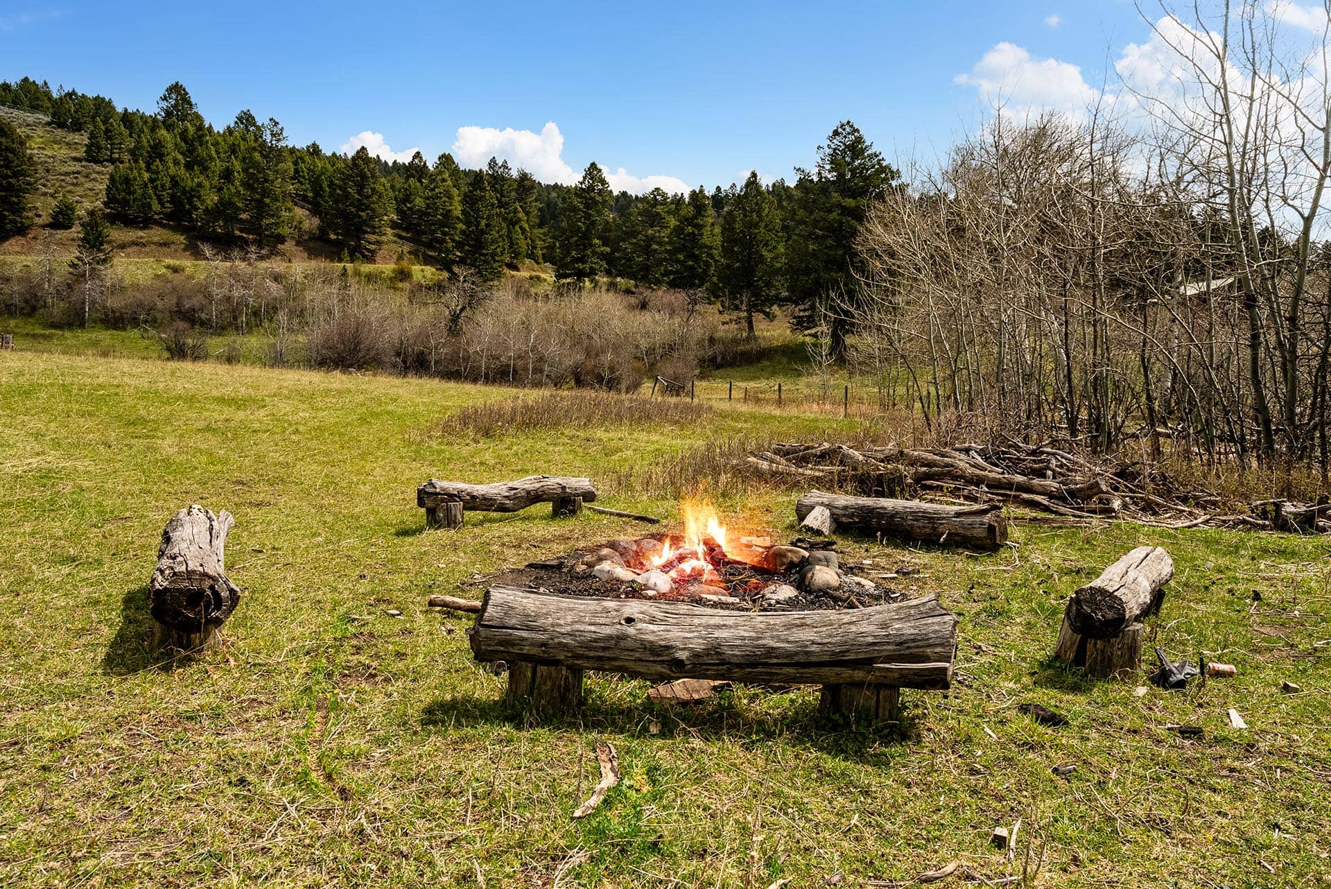 recreational land for sale with fire pit montana harrison hollow