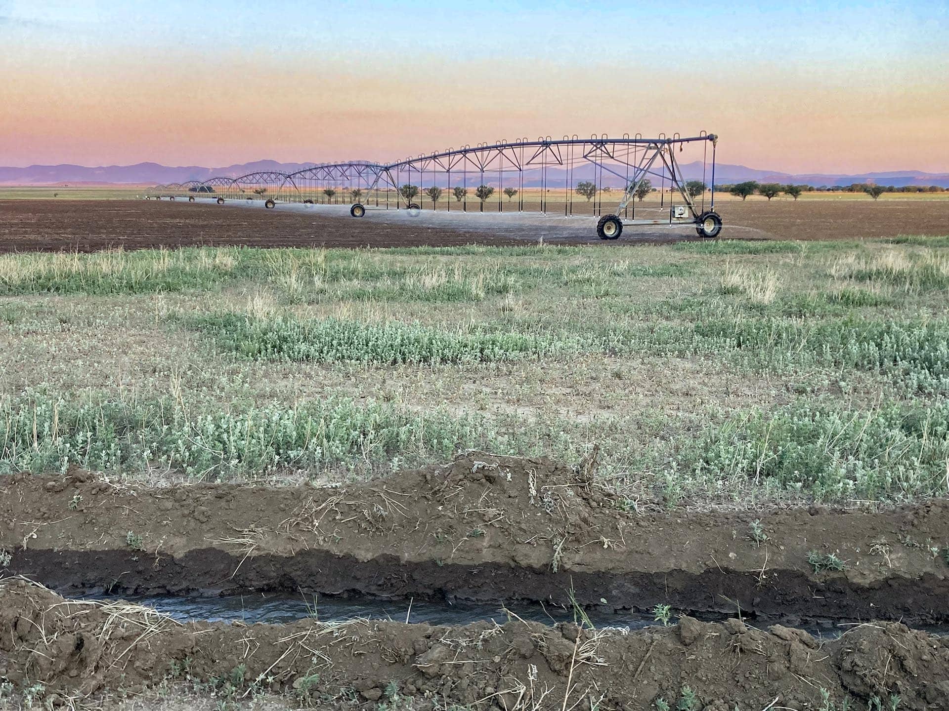 sprinkler with view new mexico mountain view elk ranch