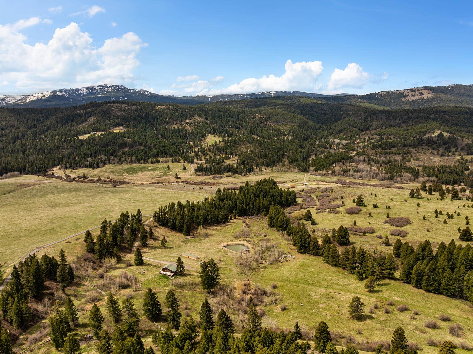 timbered land with pond montana harrison hollow