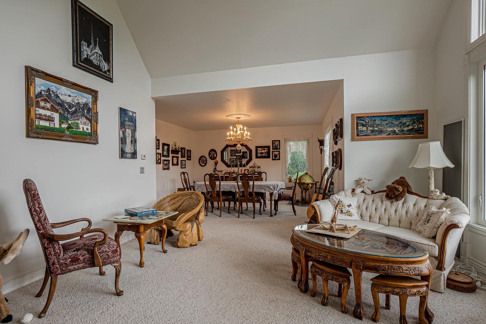traditional home interior with living and dining areas for sale colorado bar d ranch