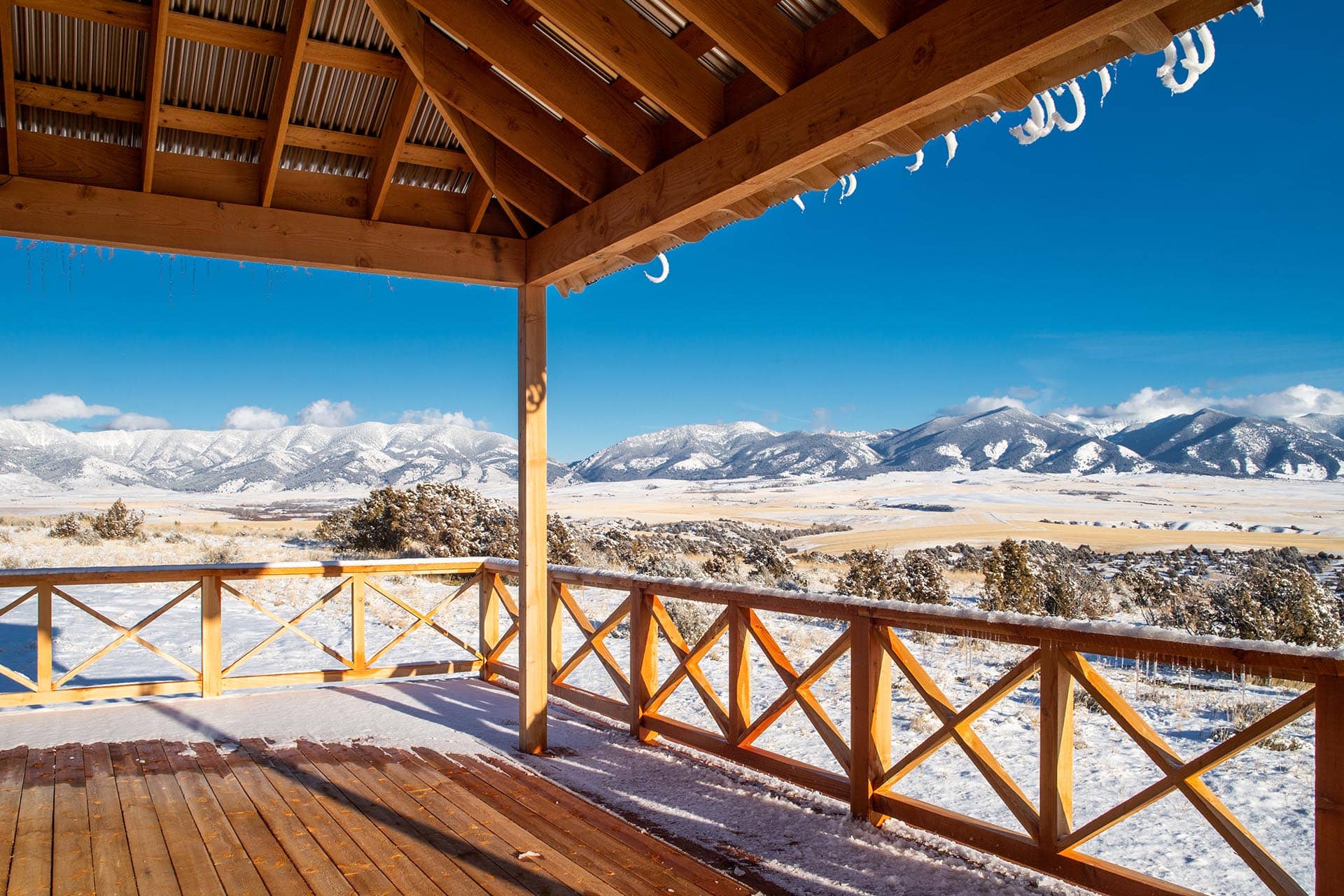 winter deck montana dry creek wilderness at sxs ranch