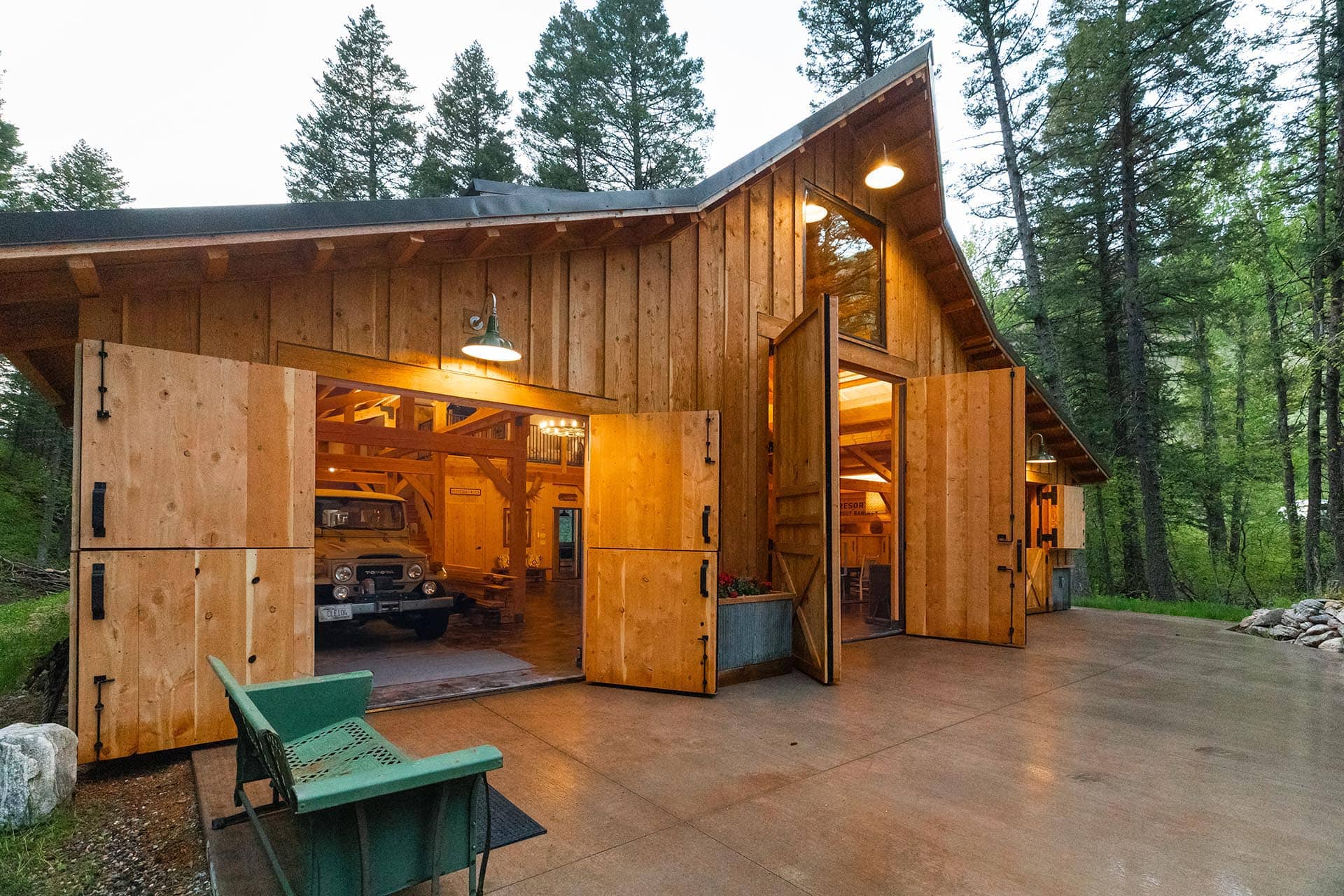 barn with vehicle storage for sale montana bozeman creekside hideaway