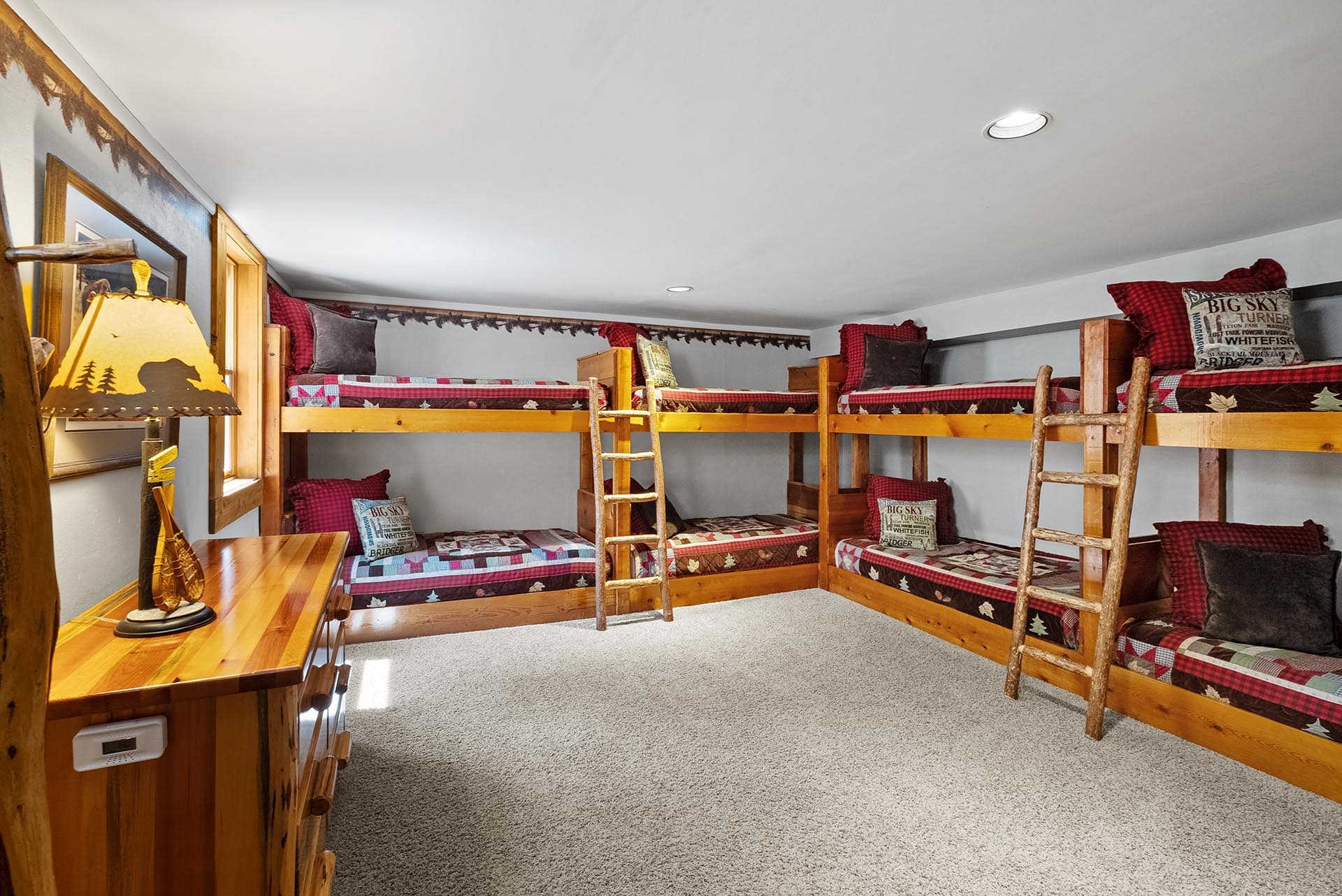 bunk room for large groups montana gallatin riverfront retreat in big sky