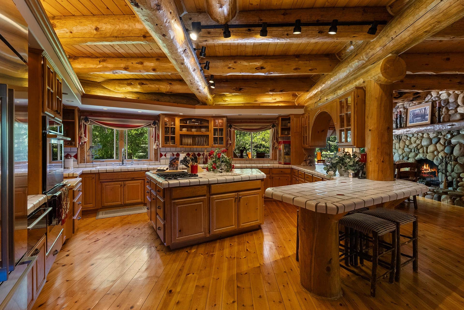 cozy log home guest room montana gallatin riverfront retreat in big sky