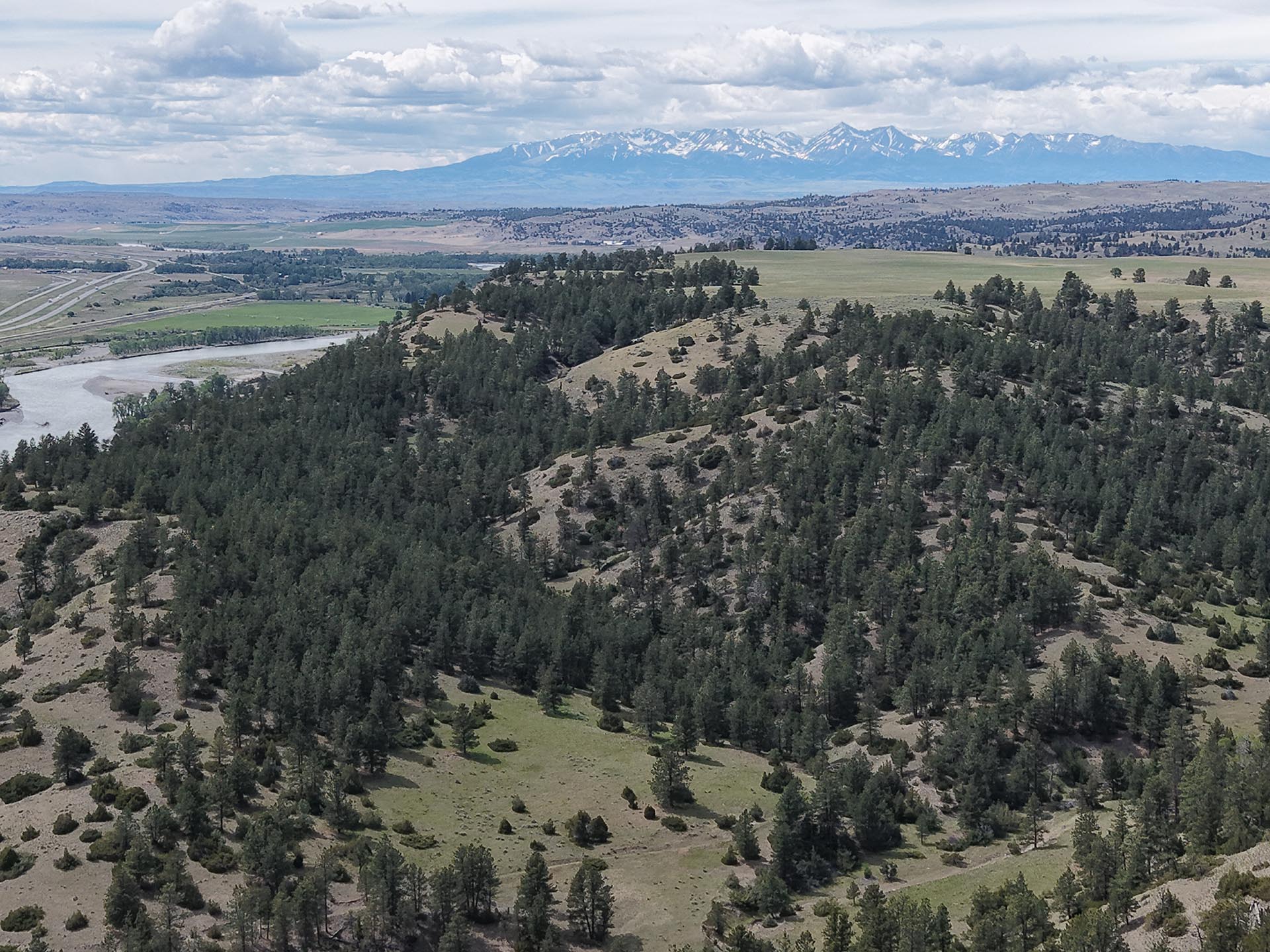 forested hills mountain view land for sale montana springtime ranch on the yellowstone river