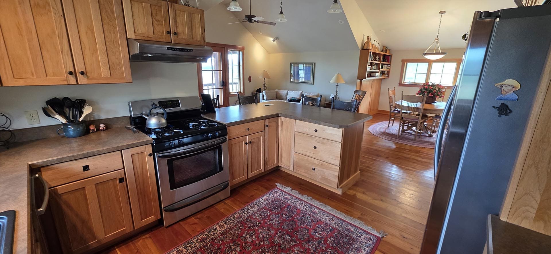 gourmet kitchen hardwood floors montana springtime ranch on the yellowstone river