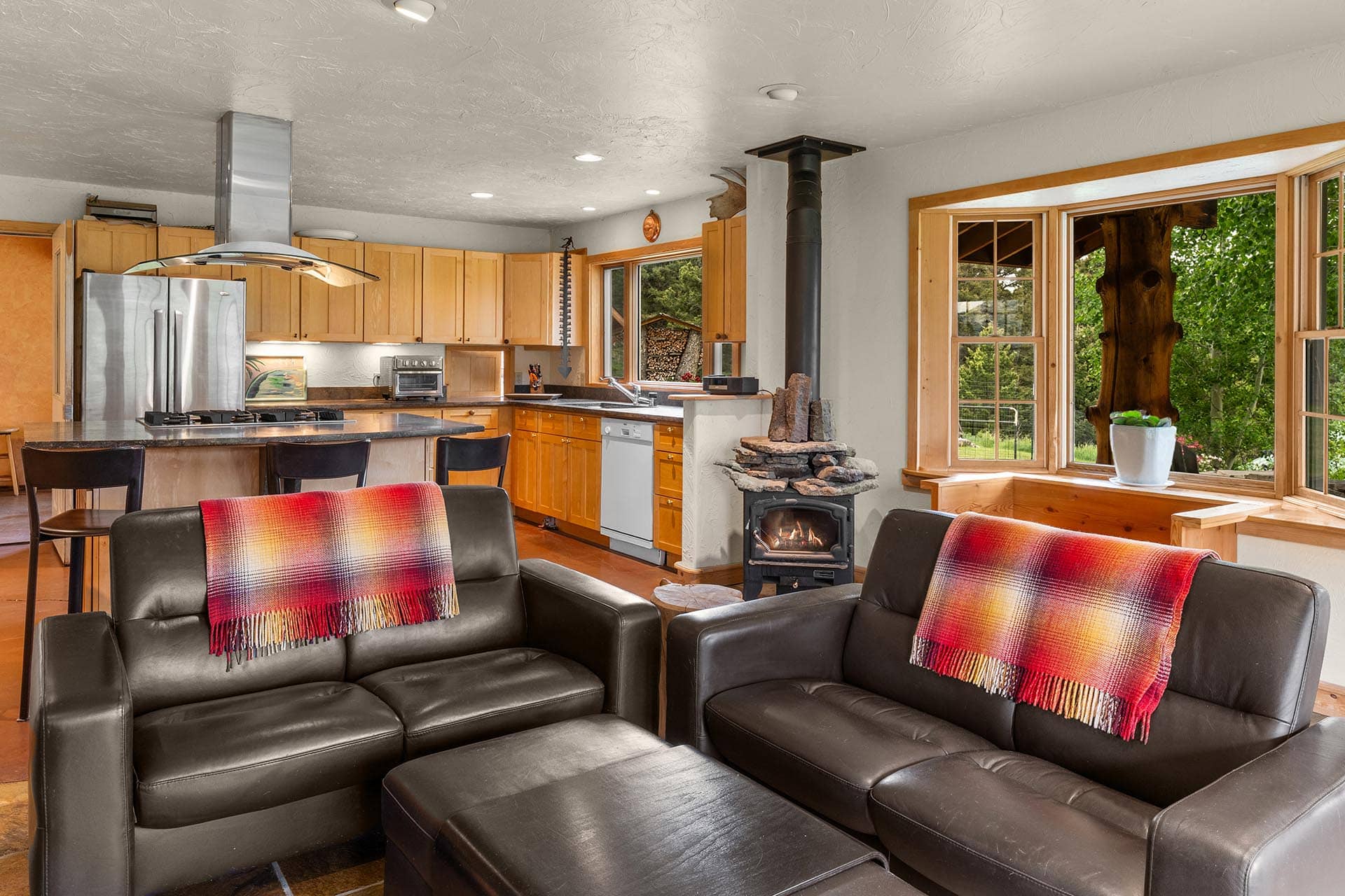 interior living space with kitchen montana lennon ranch