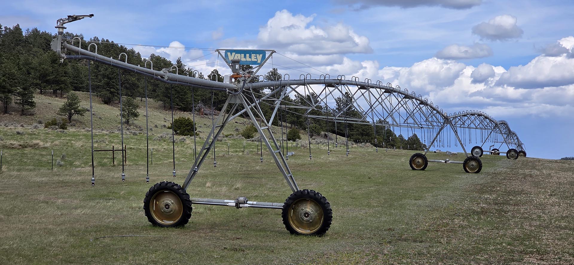 land with pivot irrigation montana springtime ranch on the yellowstone river