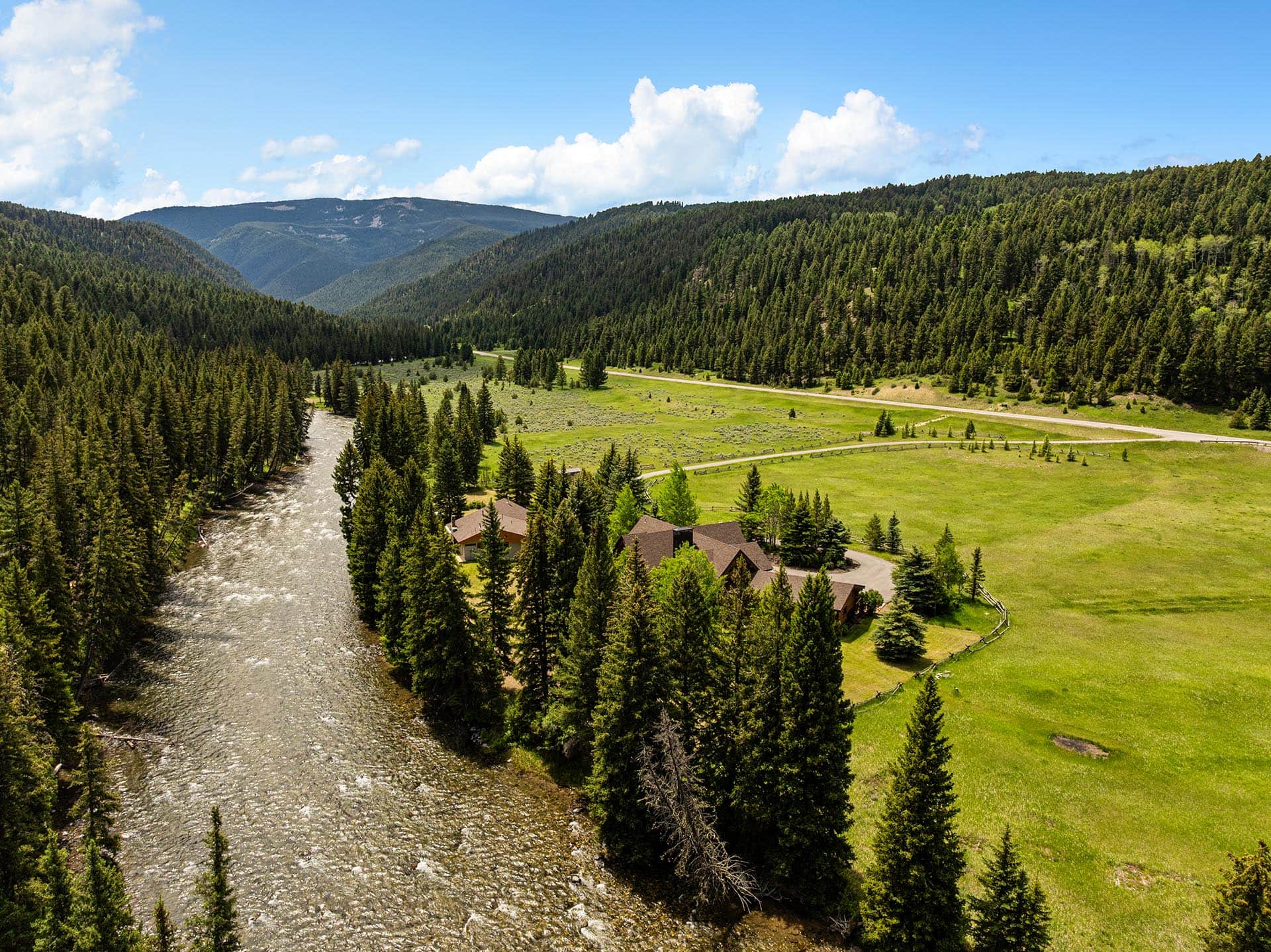 large acreage with river frontage montana gallatin riverfront retreat in big sky
