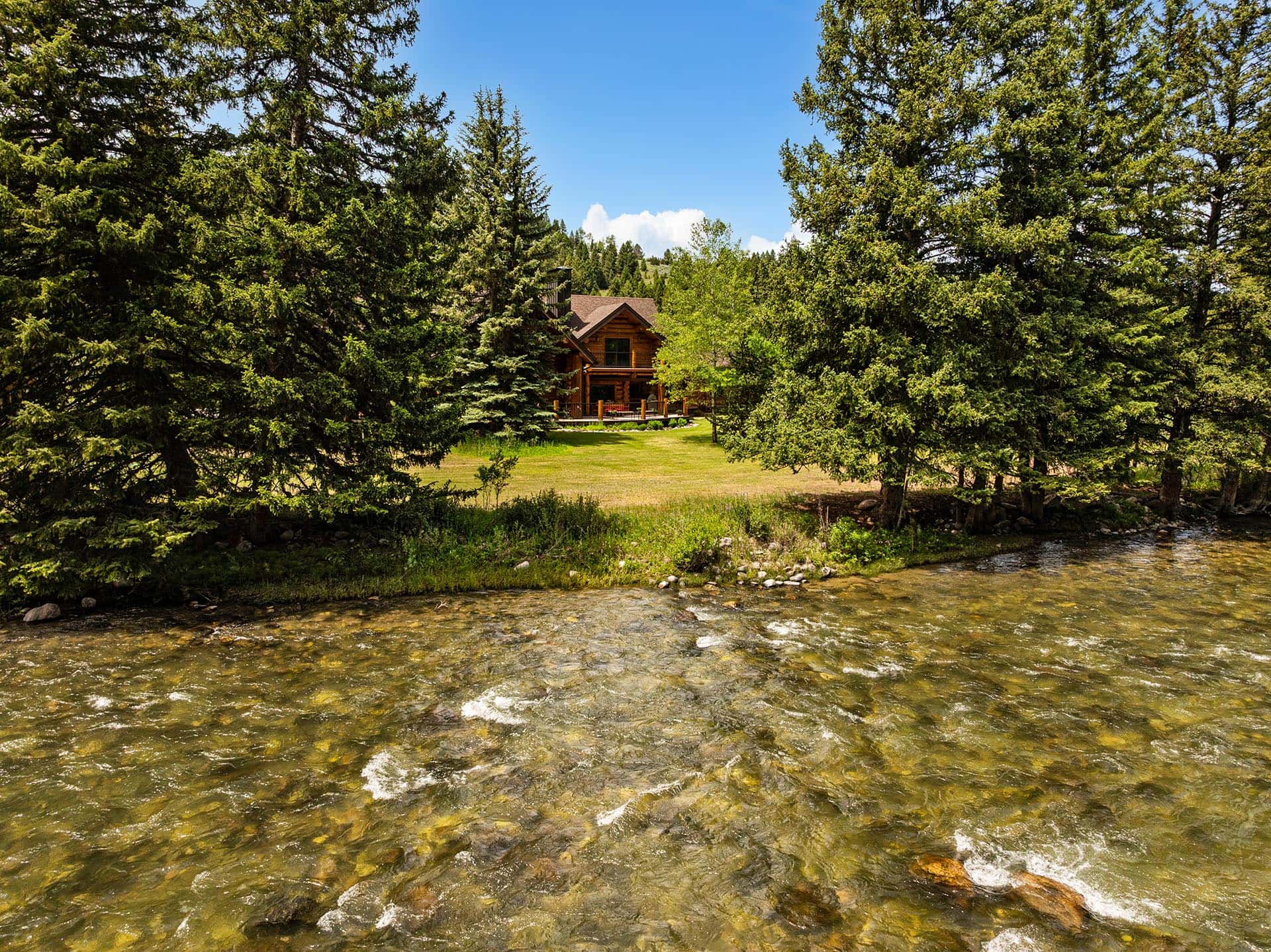 log home riverfront property for sale montana gallatin riverfront retreat in big sky
