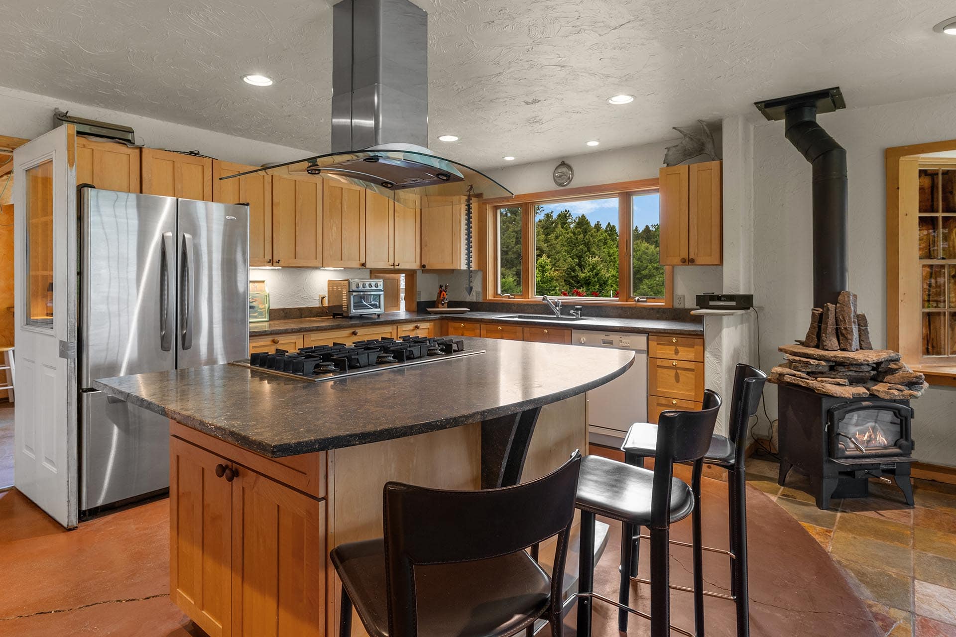 modern kitchen with island montana lennon ranch