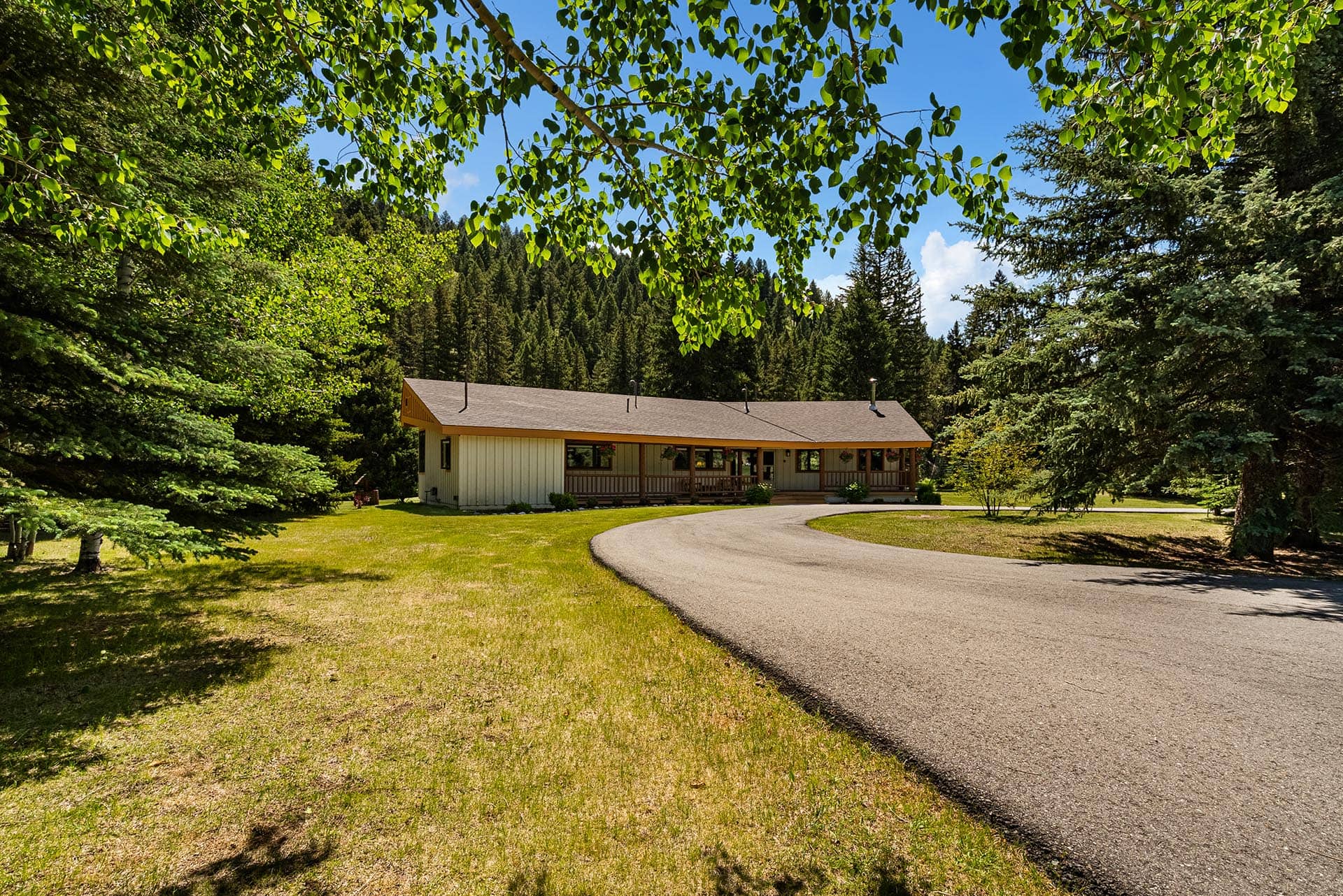 mountain home with driveway montana gallatin riverfront retreat in big sky