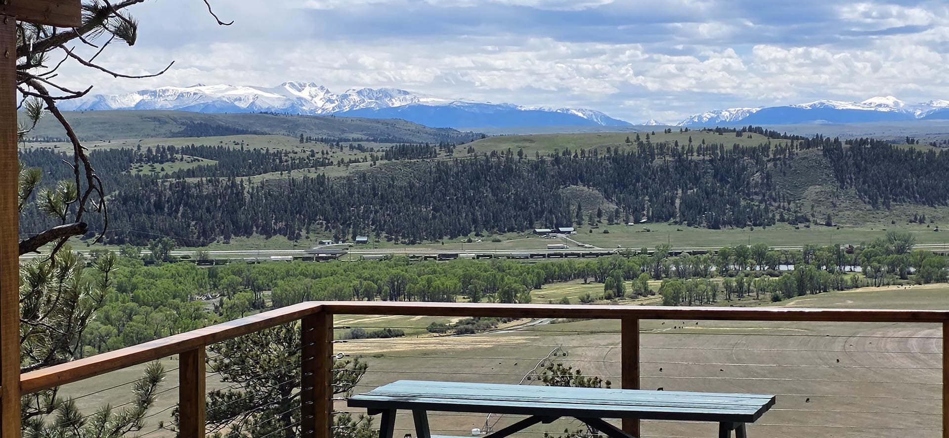 panoramic mountain view land for sale montana springtime ranch on the yellowstone river