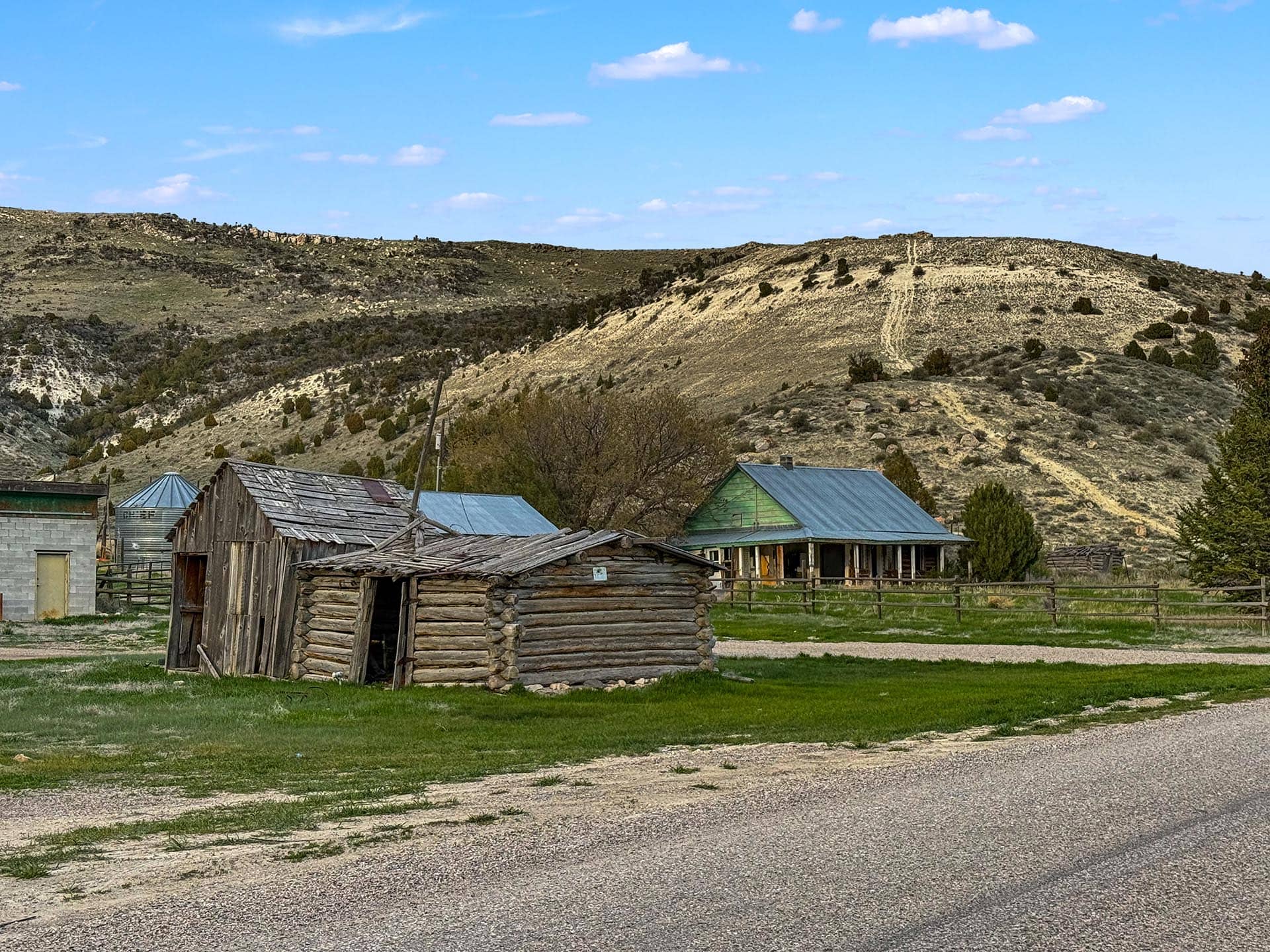 property with old log cabin id medicine lodge creek