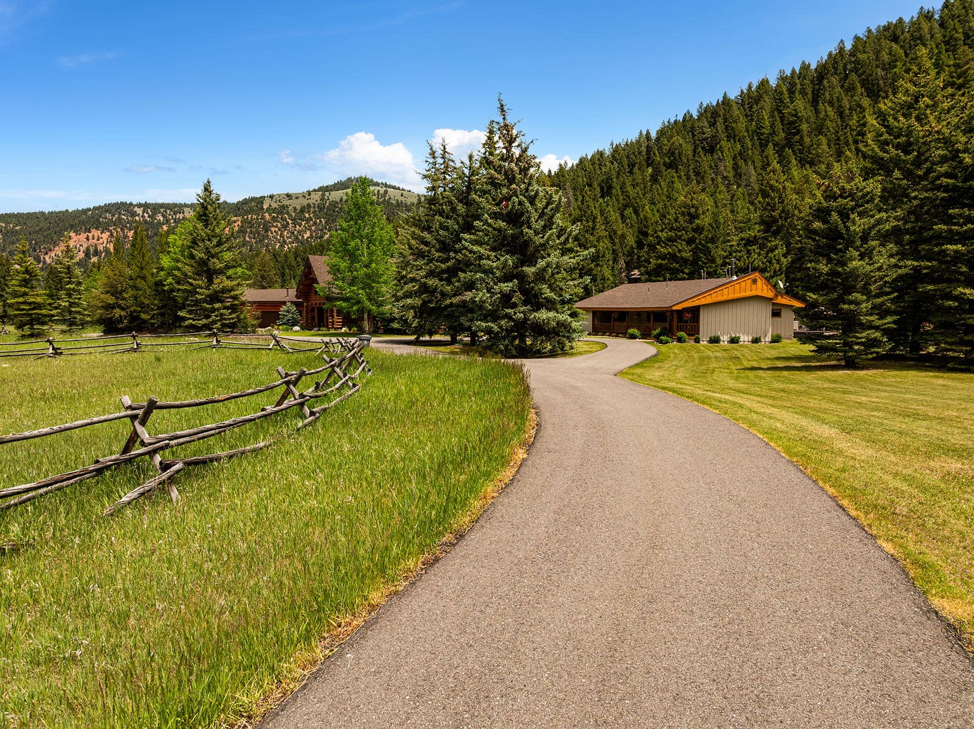 property with private driveway for sale montana gallatin riverfront retreat in big sky