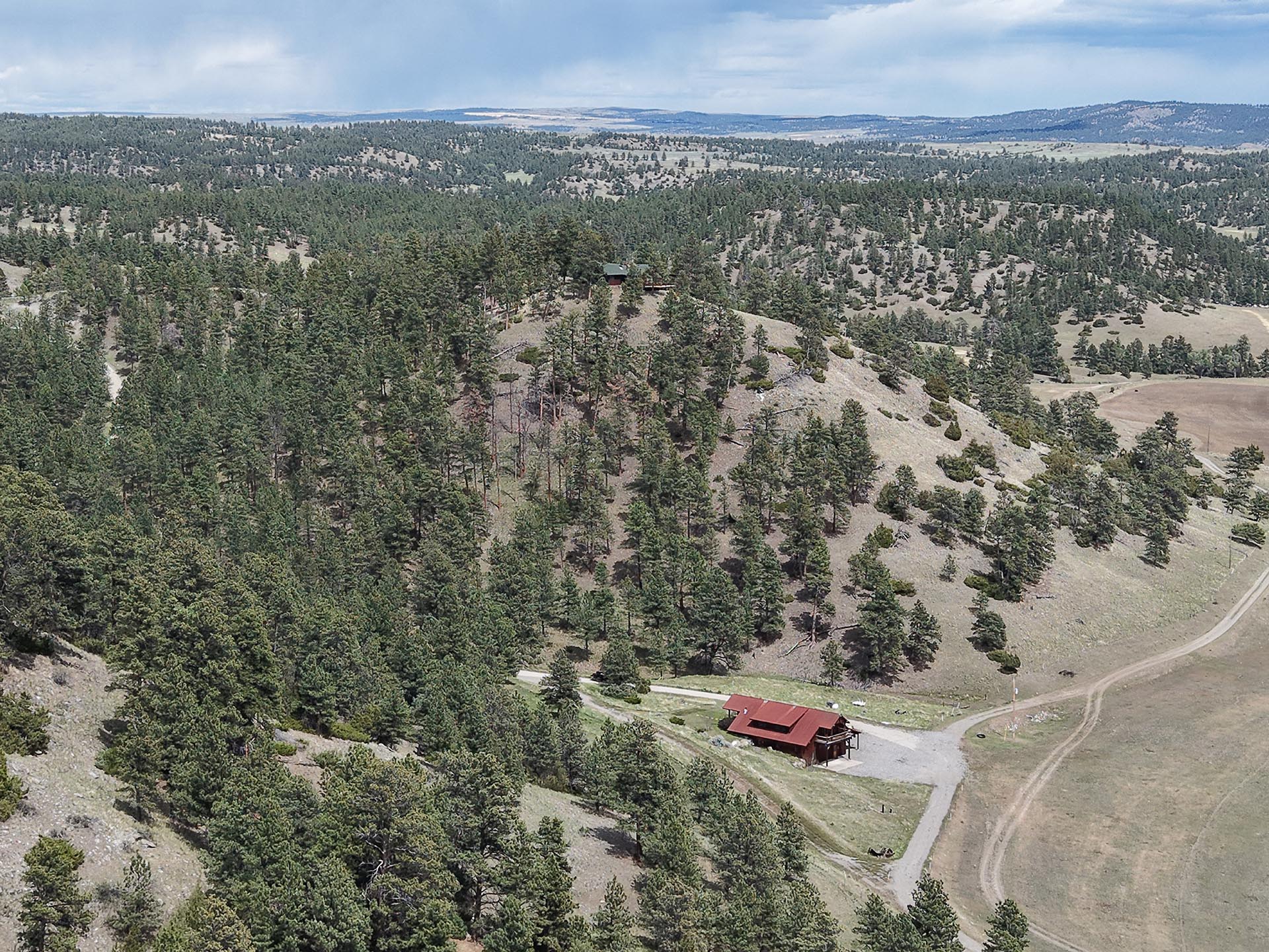 property with red roof home for sale montana springtime ranch on the yellowstone river
