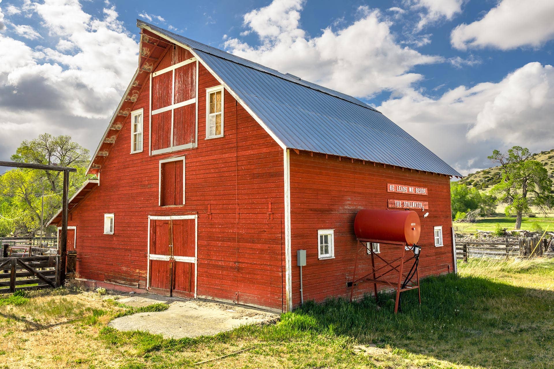 ranch land with farm structures montana stillwater riffle ranch