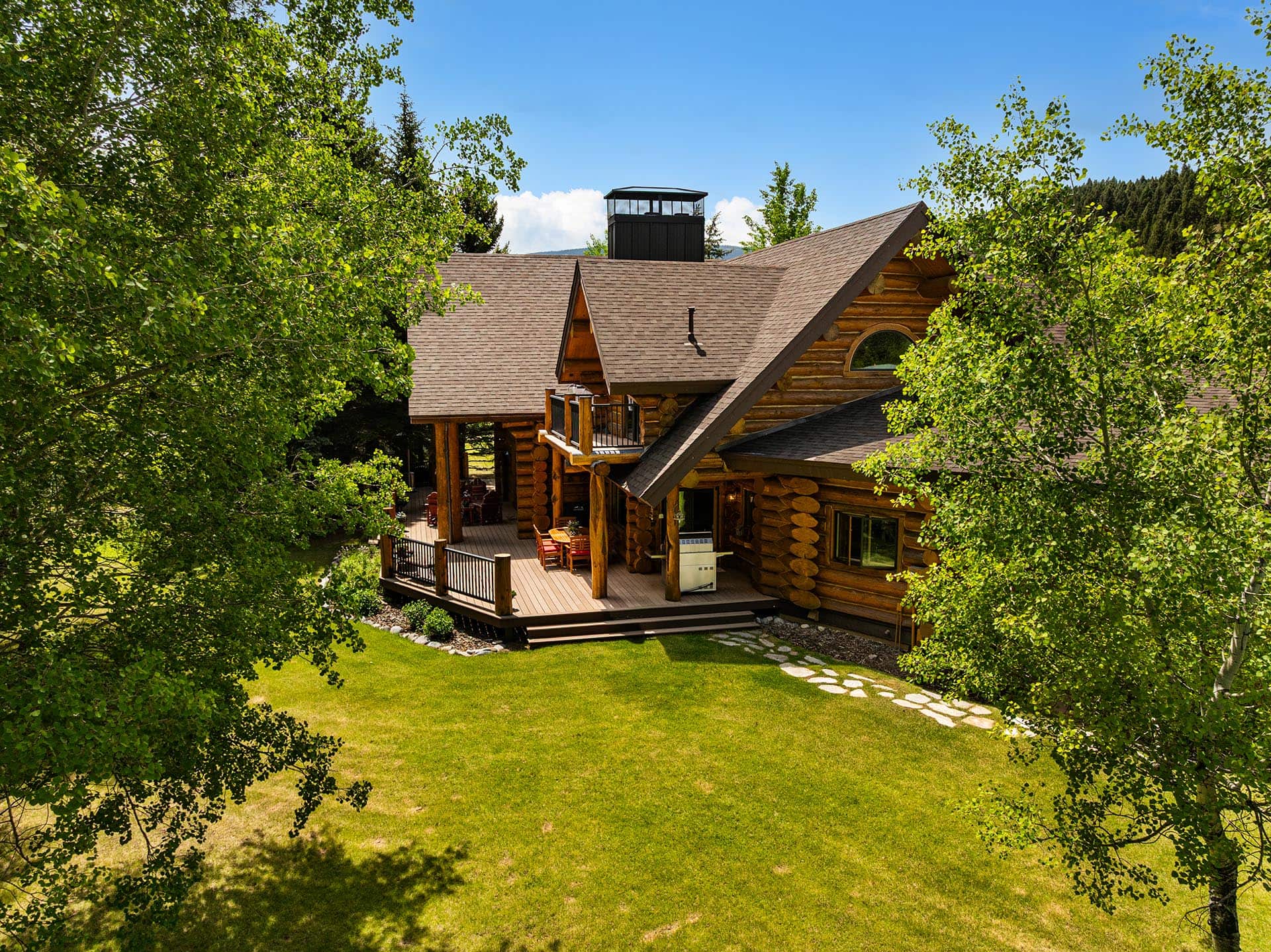 recreational property with deck for sale montana gallatin riverfront retreat in big sky