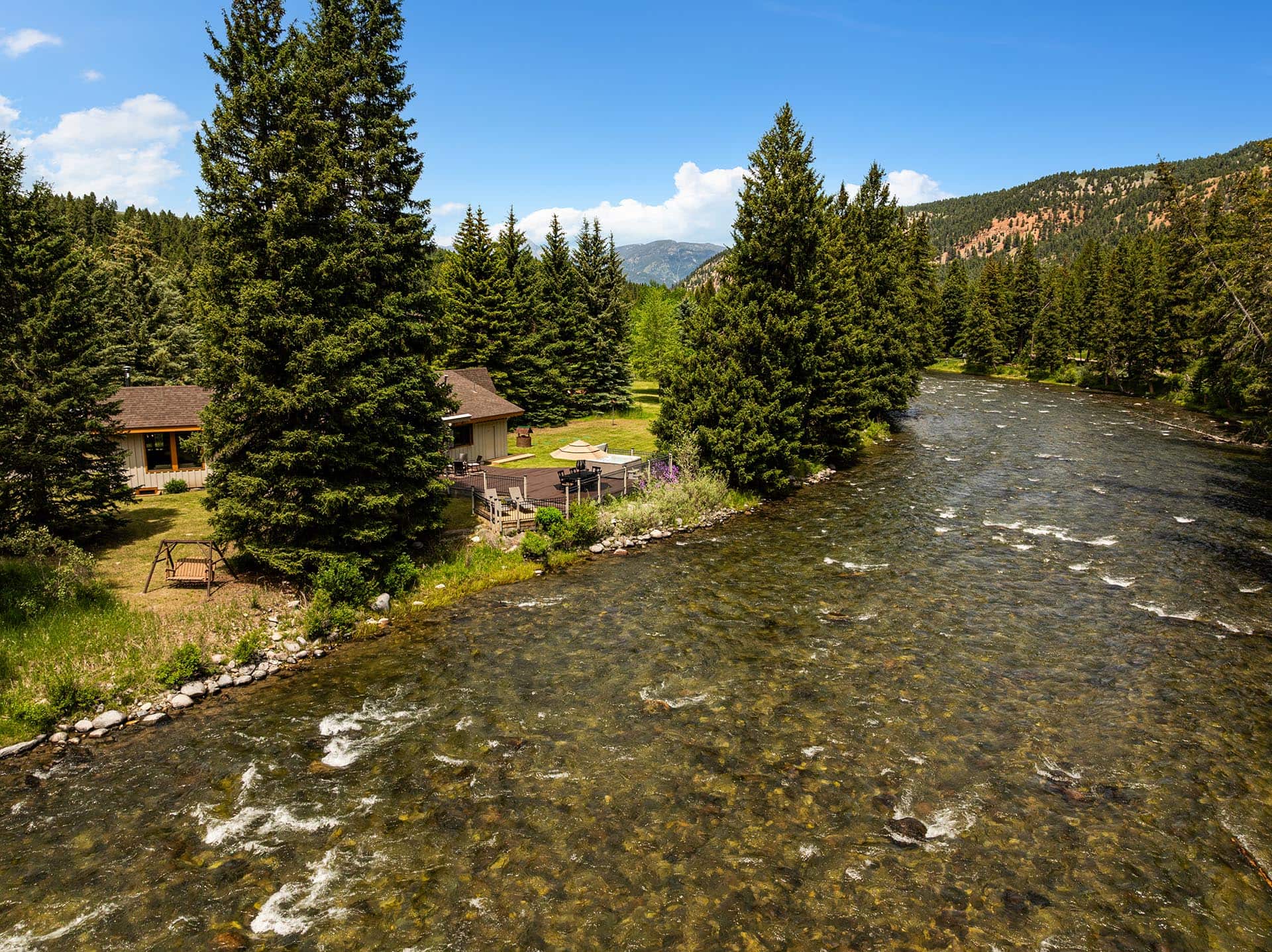 riverfront property with house land for sale montana gallatin riverfront retreat in big sky