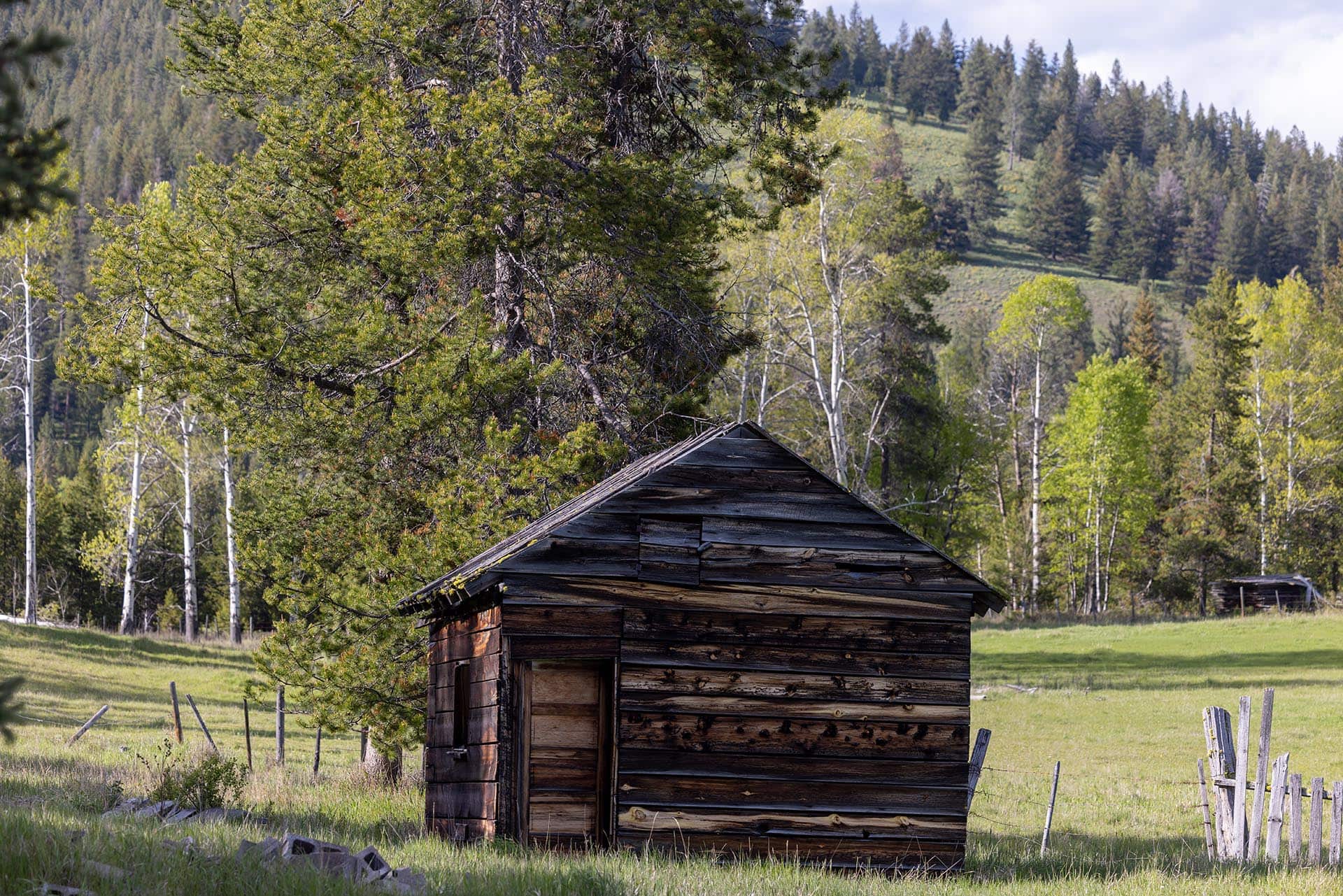 rustic mountain cabin montana riley creek basin