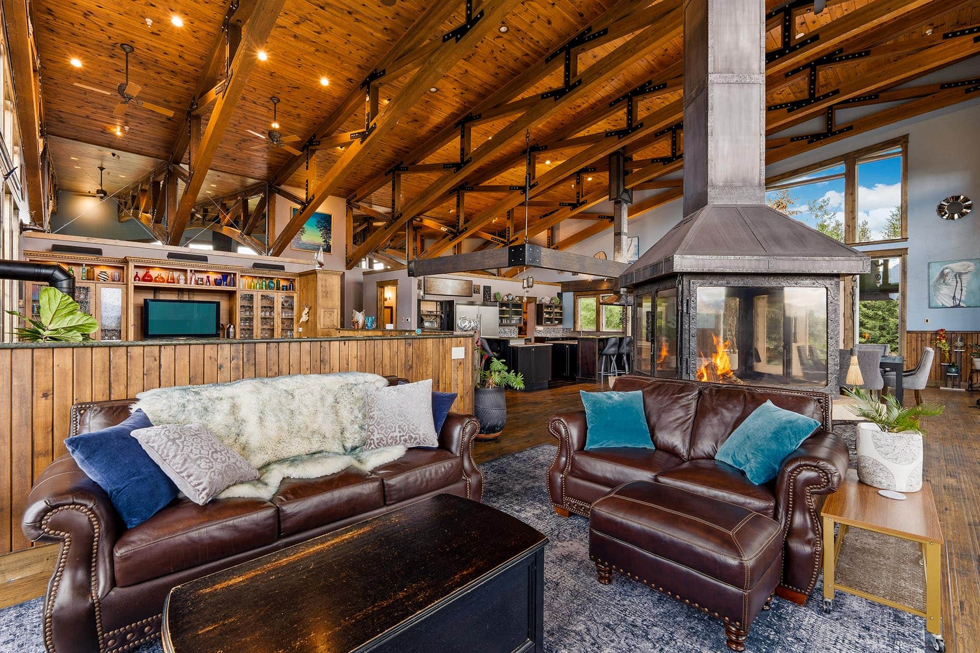 spacious living area montana fortine creek overlook estate