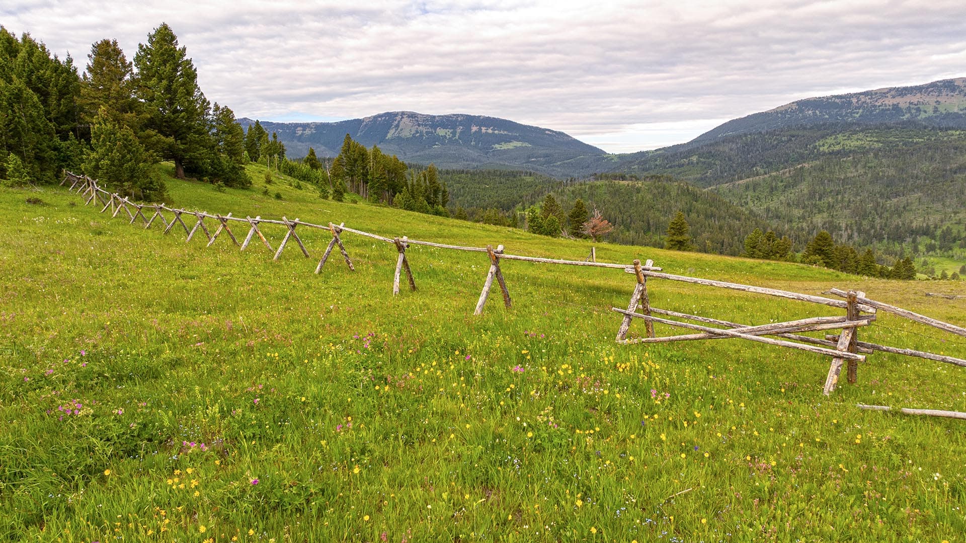 split rail fence land montana north bridger hunting retreat