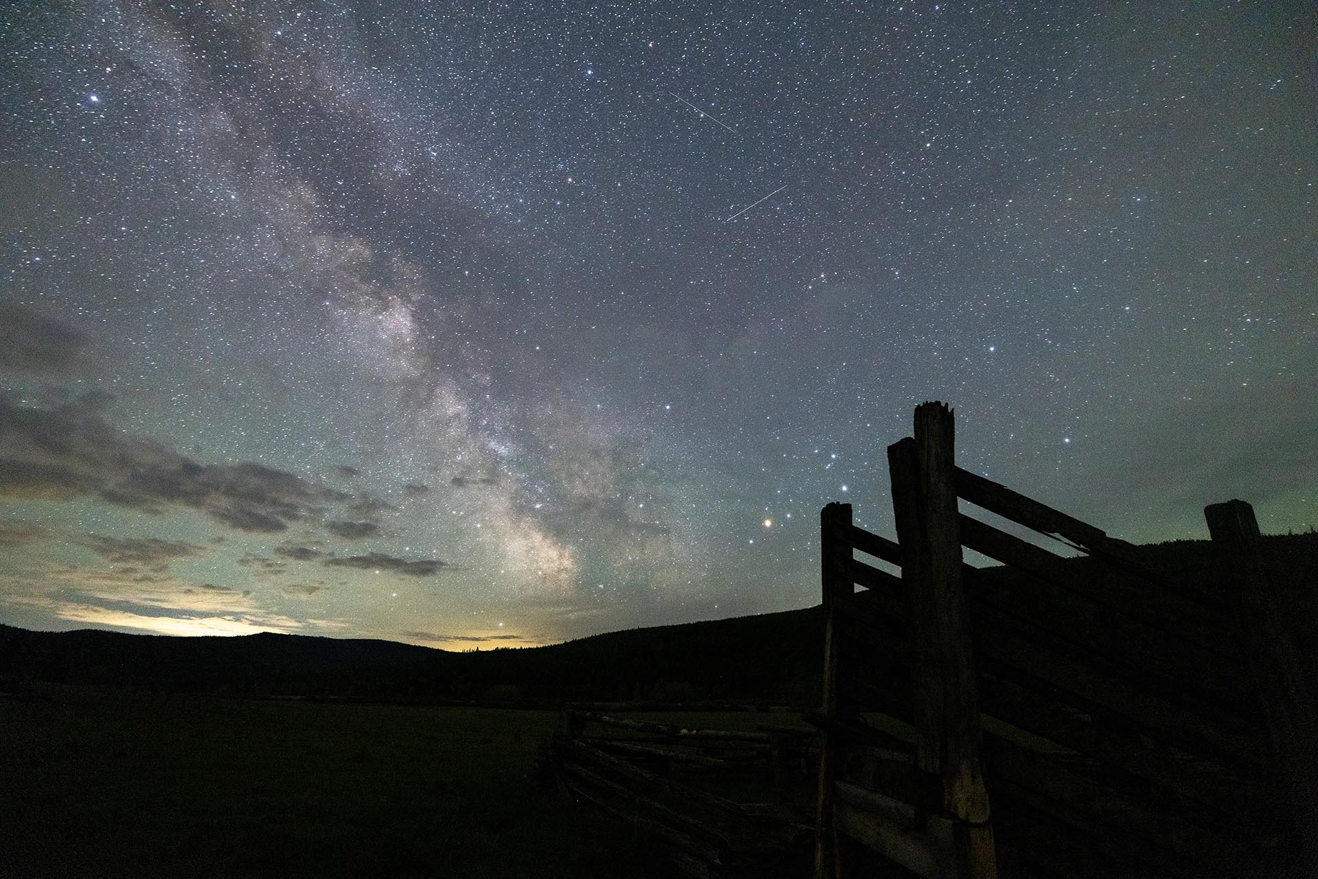 starry night sky montana riley creek basin