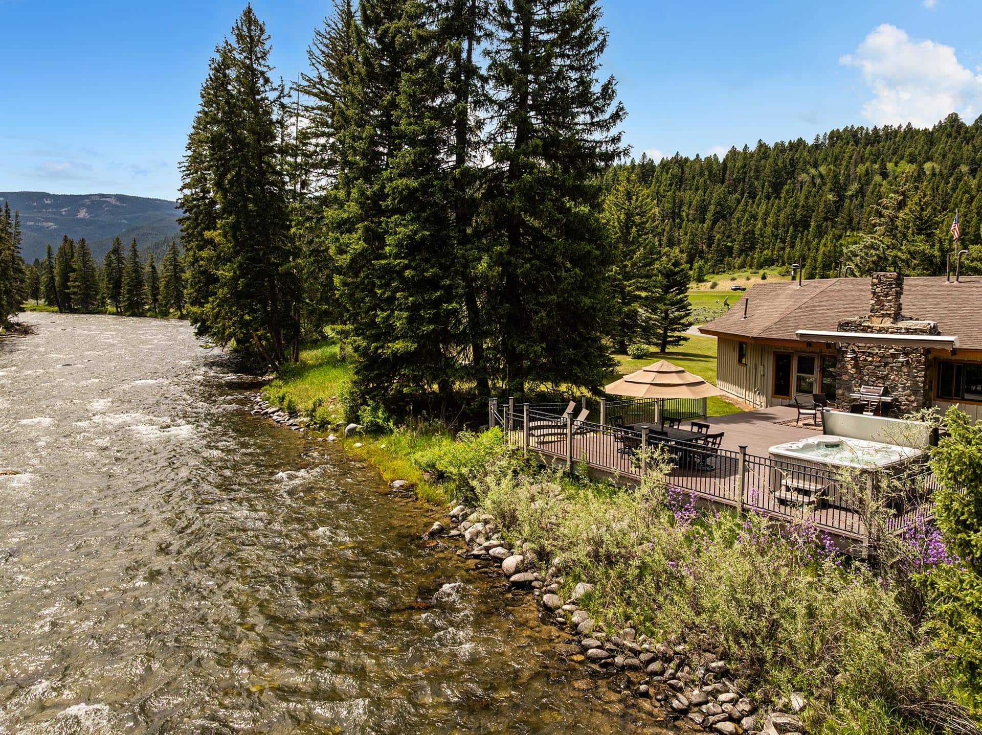 waterfront property for sale montana gallatin riverfront retreat in big sky