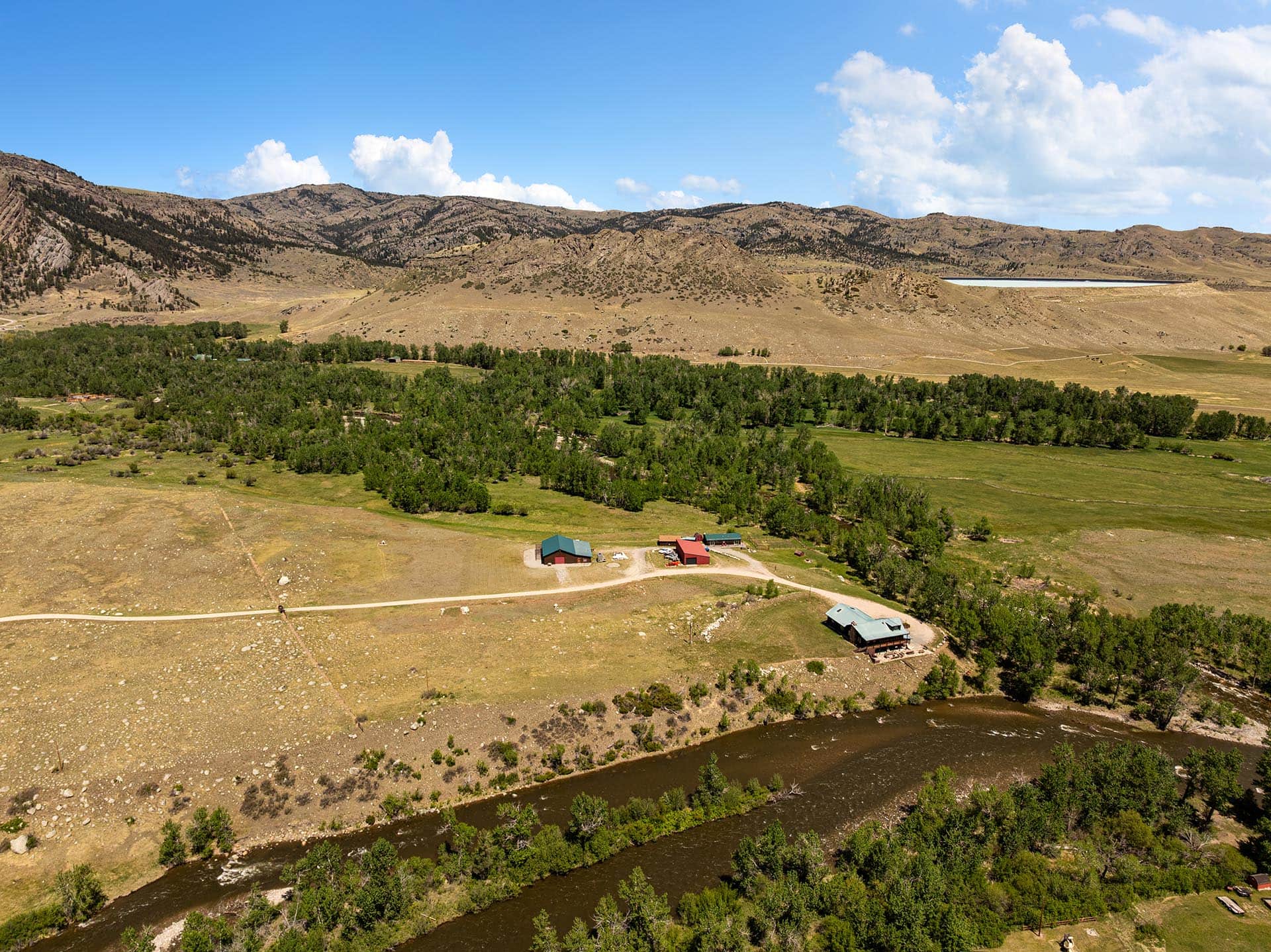 waterfront property for sale with lodge buildings montana two rivers lodge
