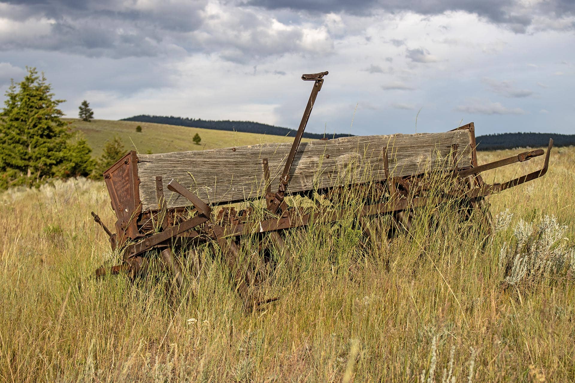 farm land with old equipment montana spotted dog retreat