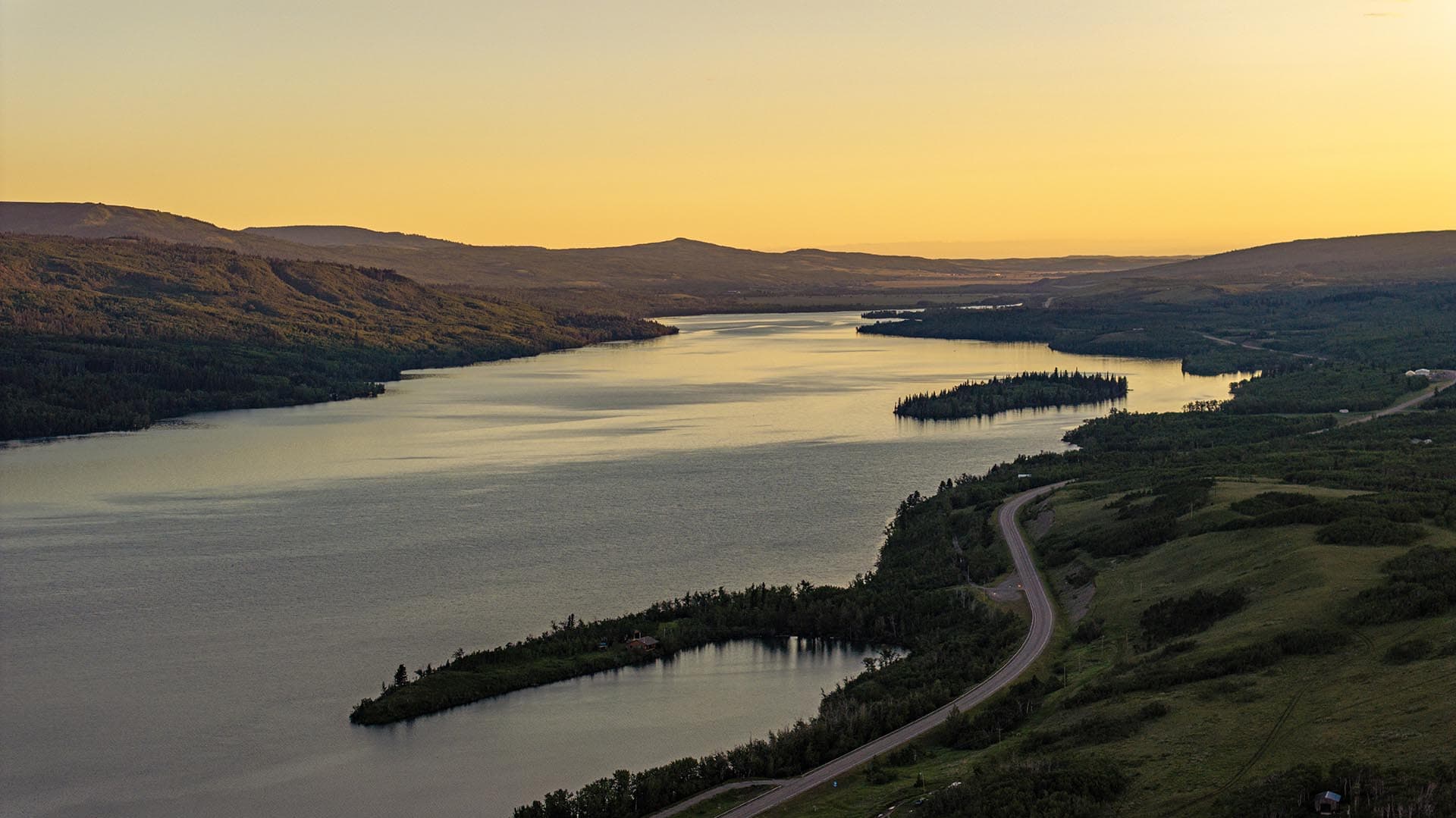 lake frontage land with islands montana st. mary overlook