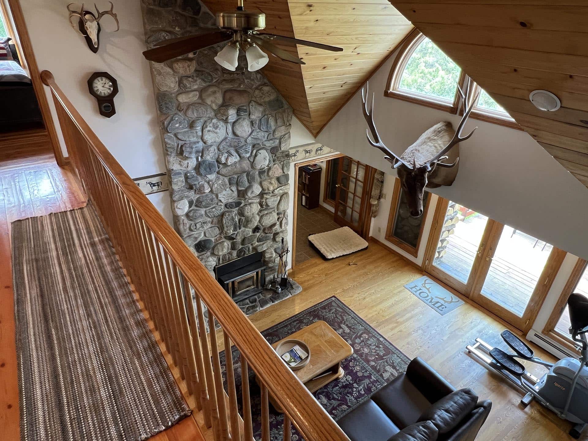 living room from upstairs montana middle cottonwood homestead